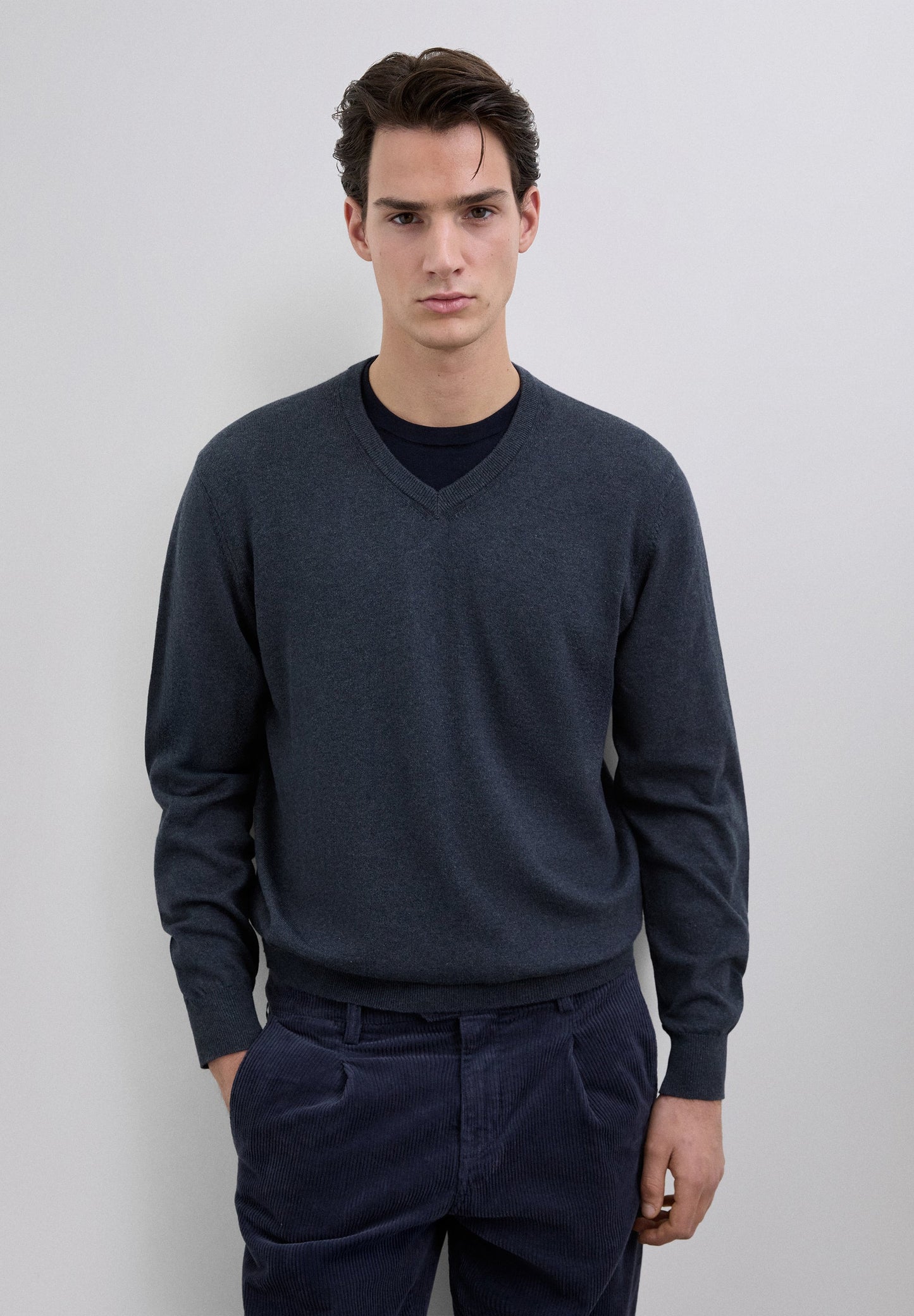 JERSEY PUNTO CUELLO PICO ALGODÓN