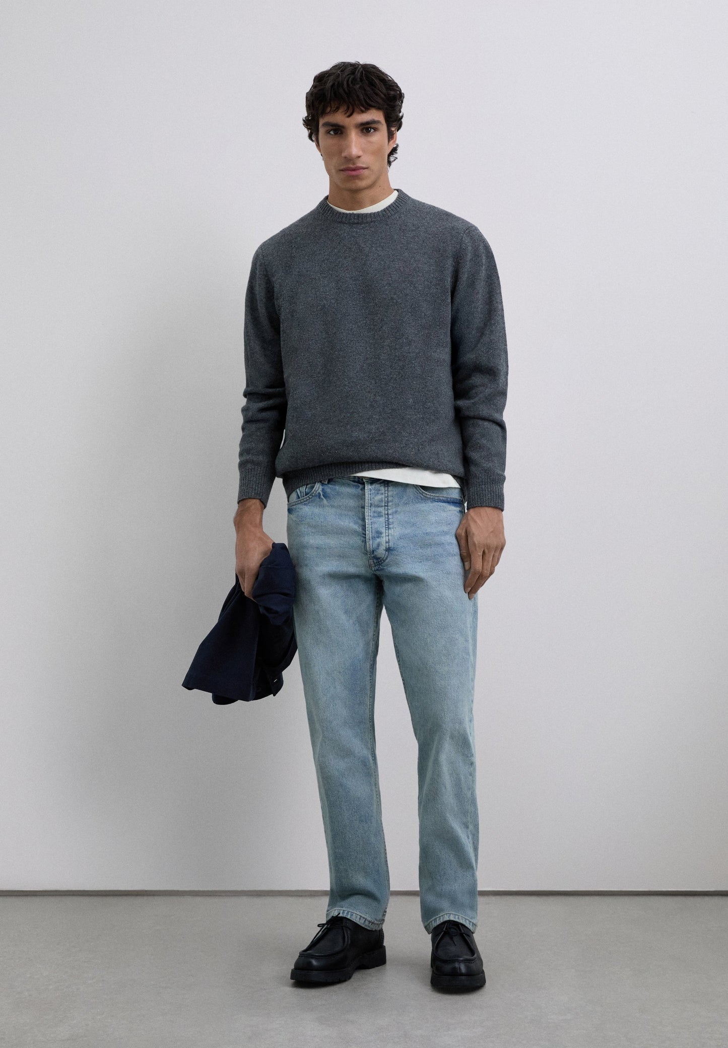 JERSEY CUELLO REDONDO MEZCLA LANA