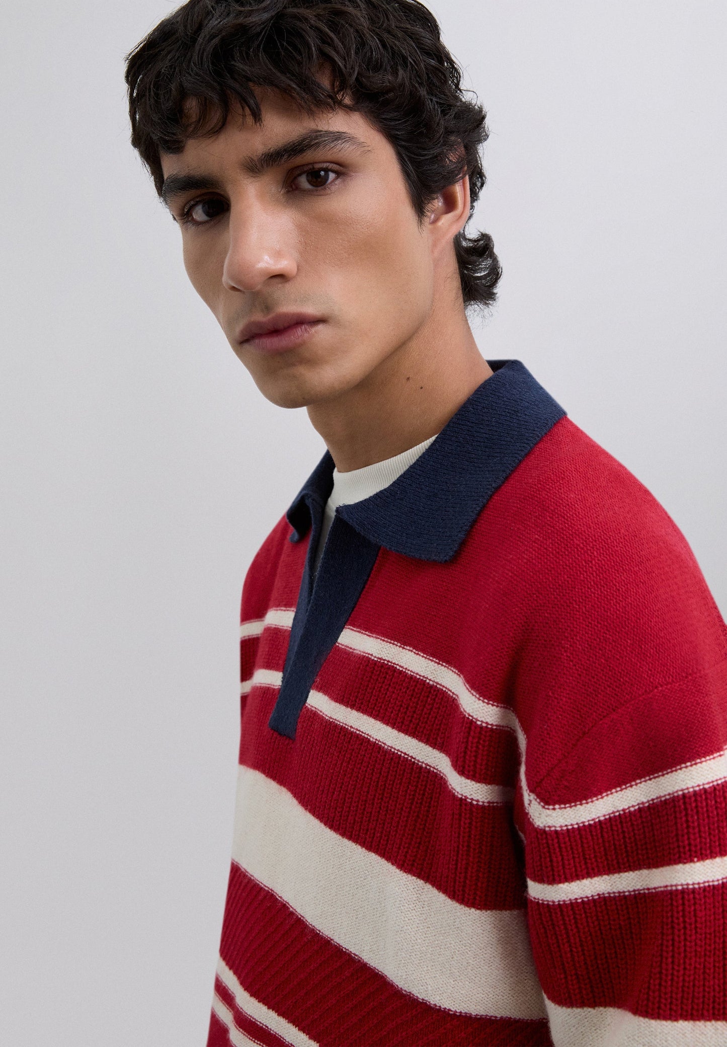 JERSEY POLO RAYAS LANA