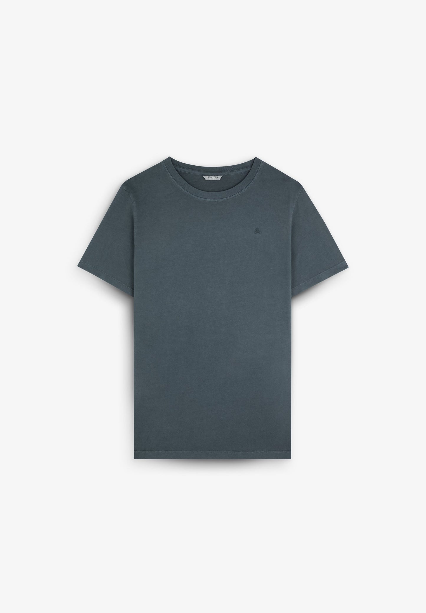 CAMISETA CALAVERA BORDADA TONO