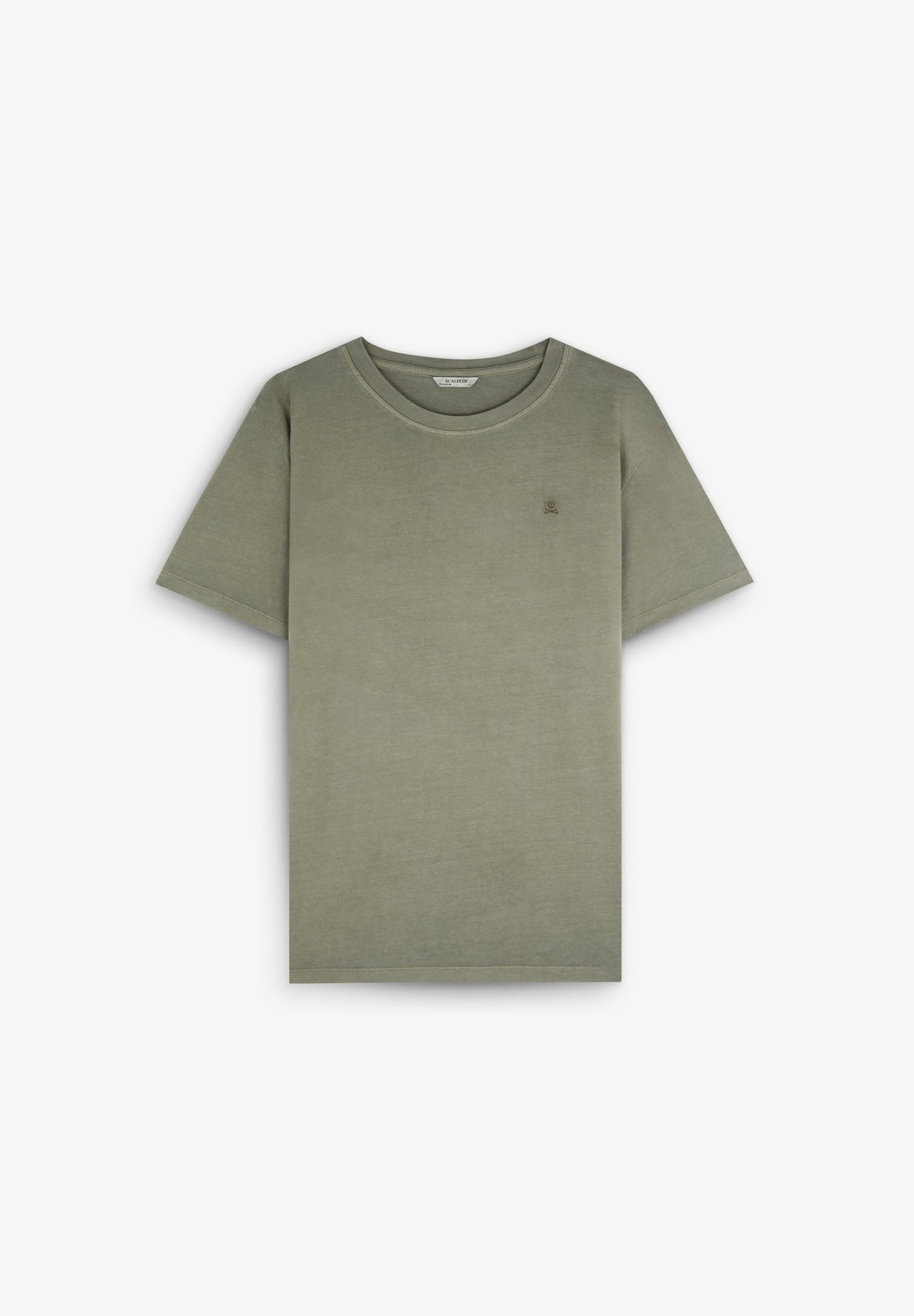 CAMISETA CALAVERA BORDADA TONO