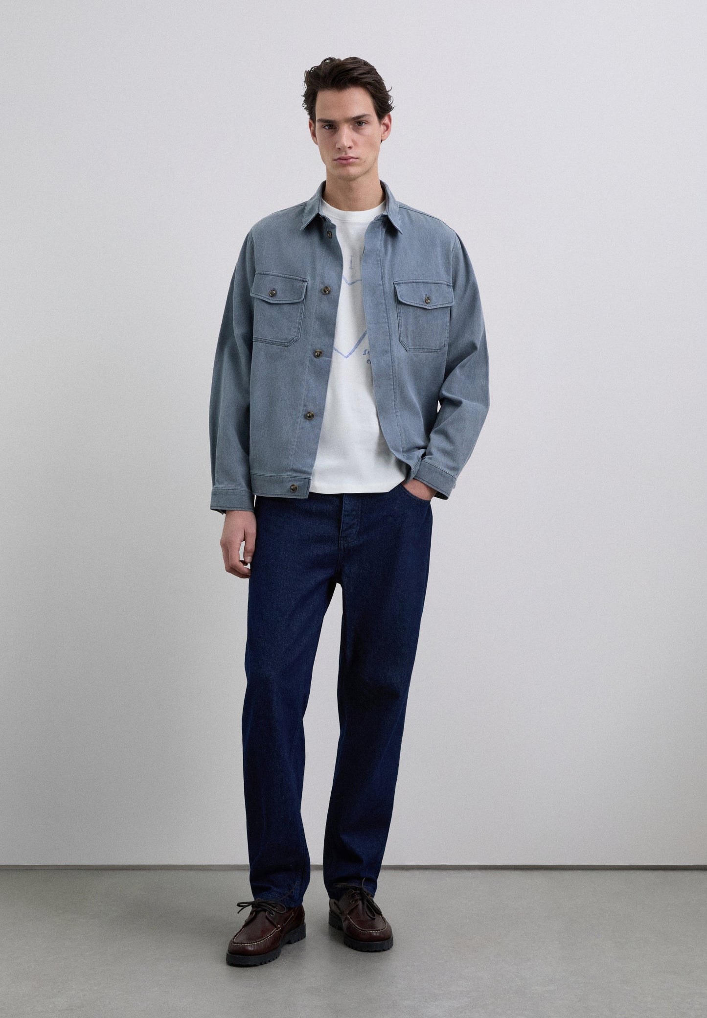 CAMISETA EFECTO LAVADO ESTAMPADA