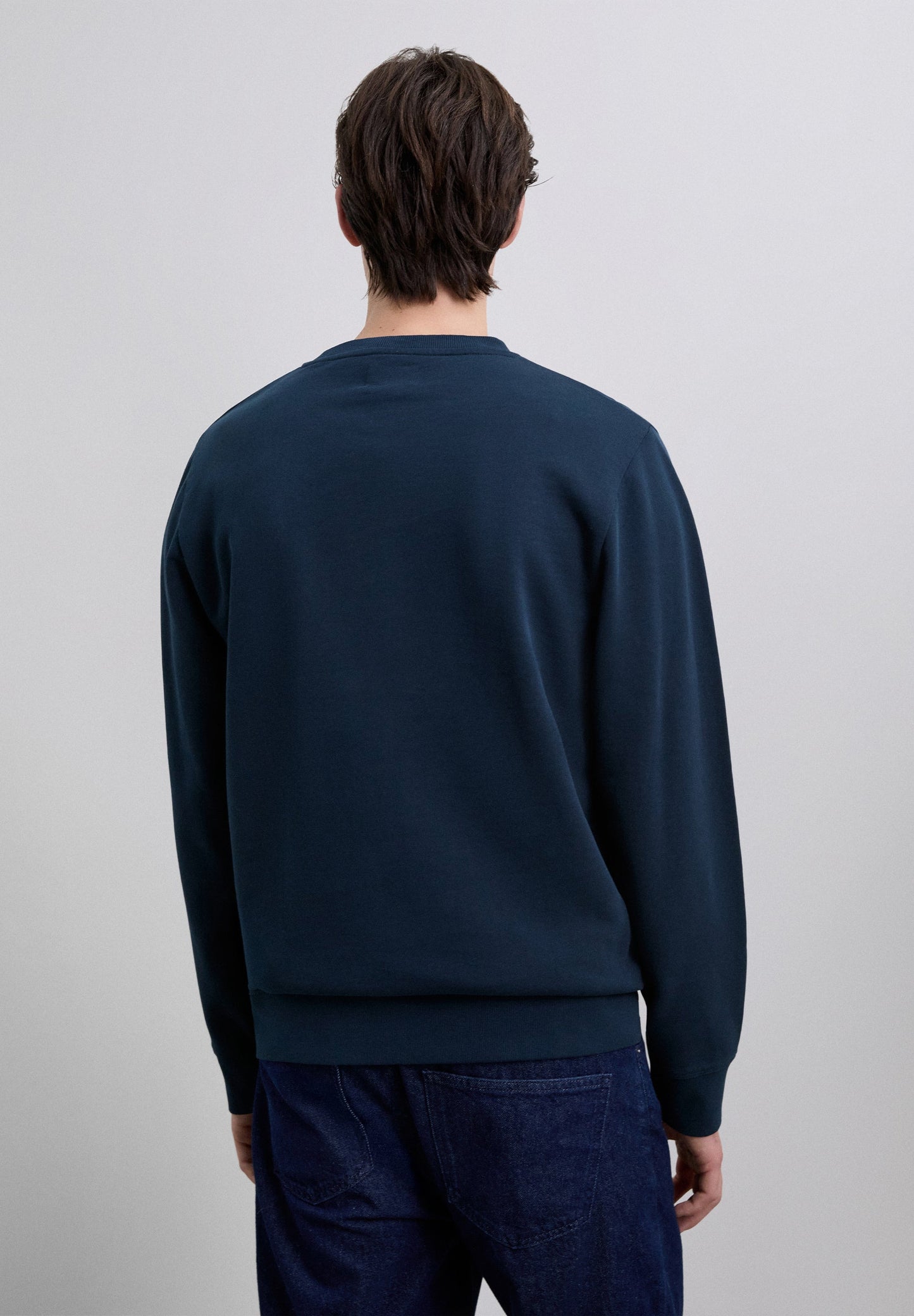 SUDADERA BORDADA CONTRASTE ALGODÓN