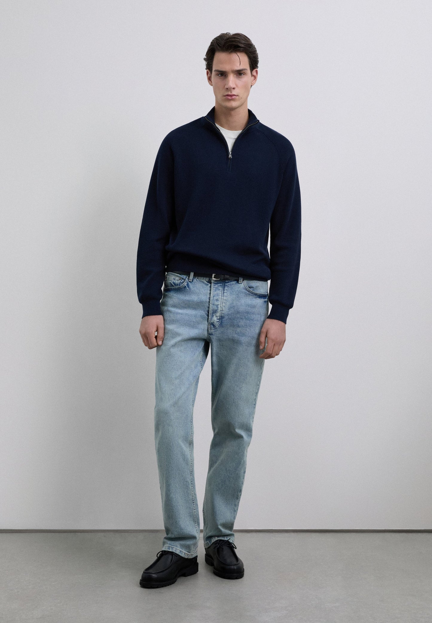 JERSEY PUNTO CUELLO MOCK CREMALLERA