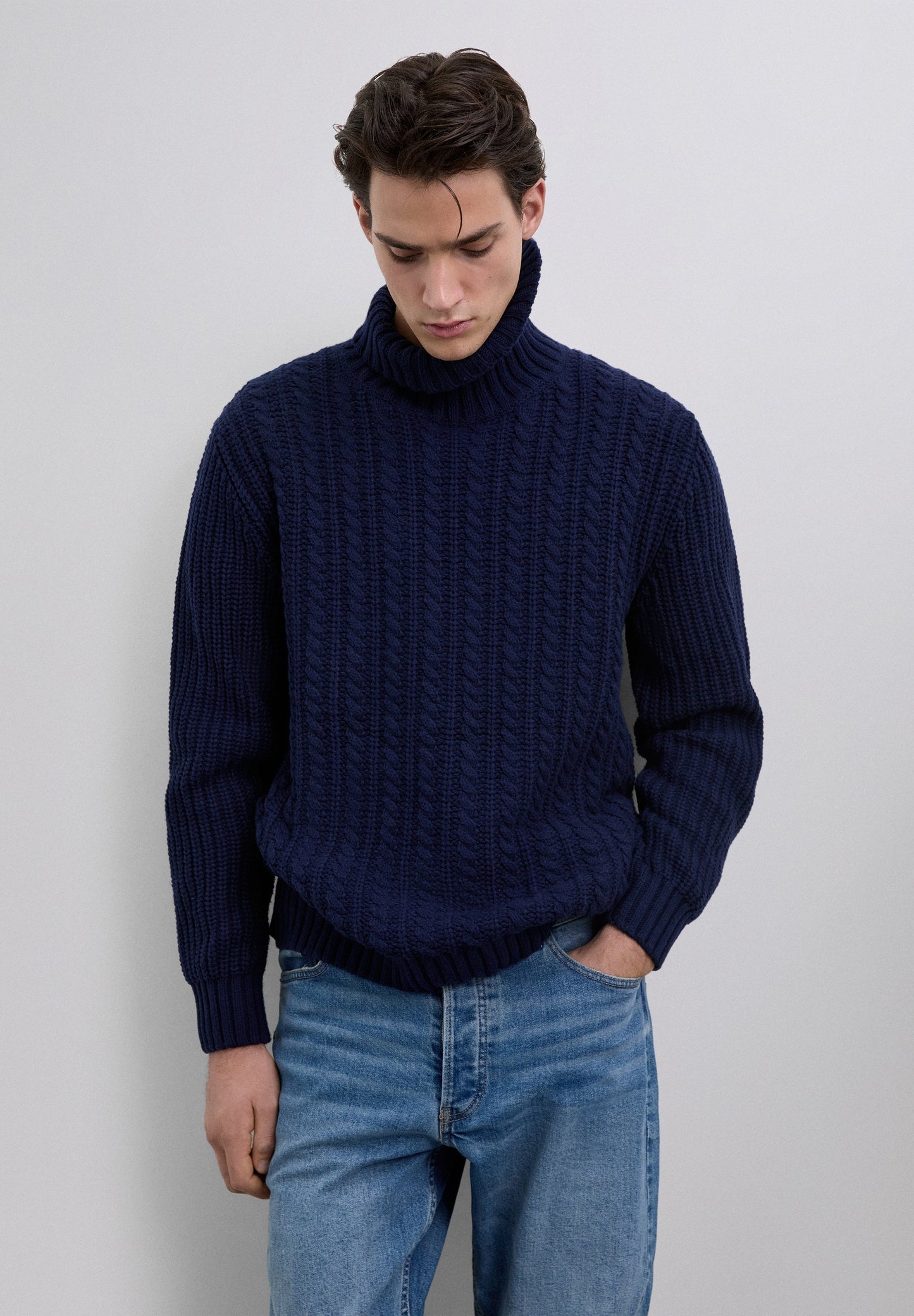 JERSEY CUELLO ALTO TRENZADO