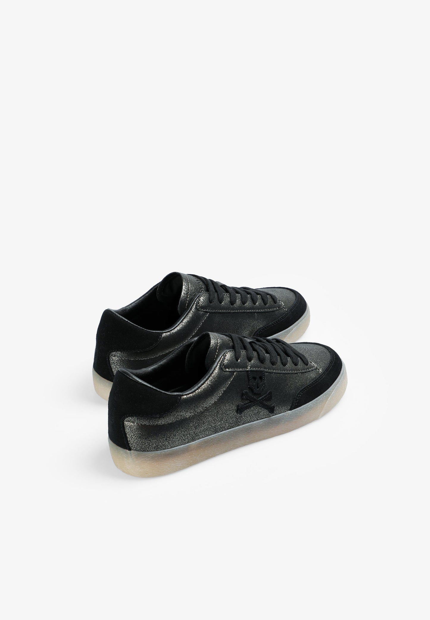 SNEAKERS METALIZADAS CALAVERA LATERAL