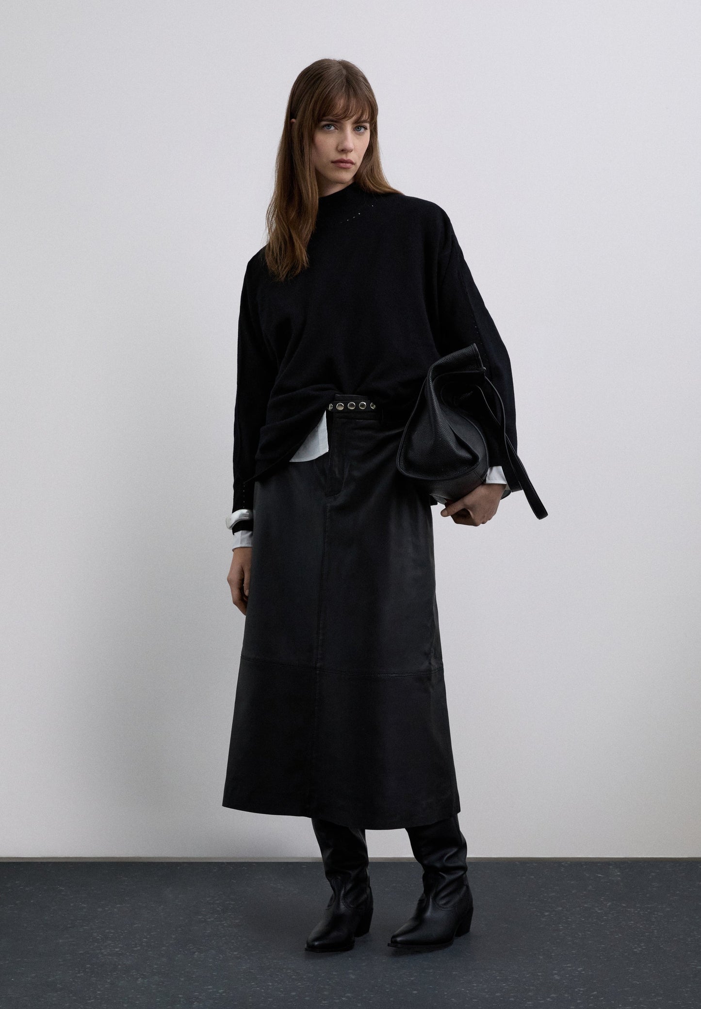 JERSEY CUELLO ALTO MEZCLA LANA