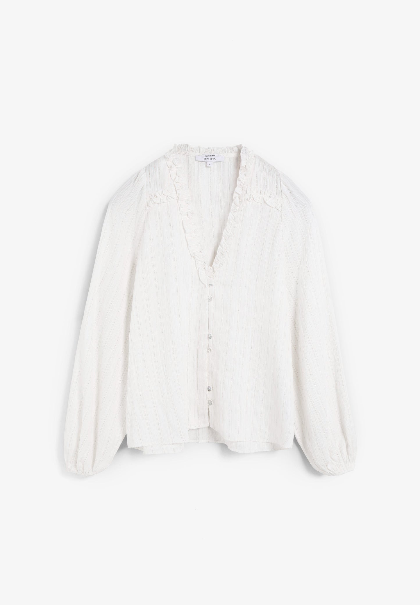 BLUSA FRUNCES HILO METALIZADO