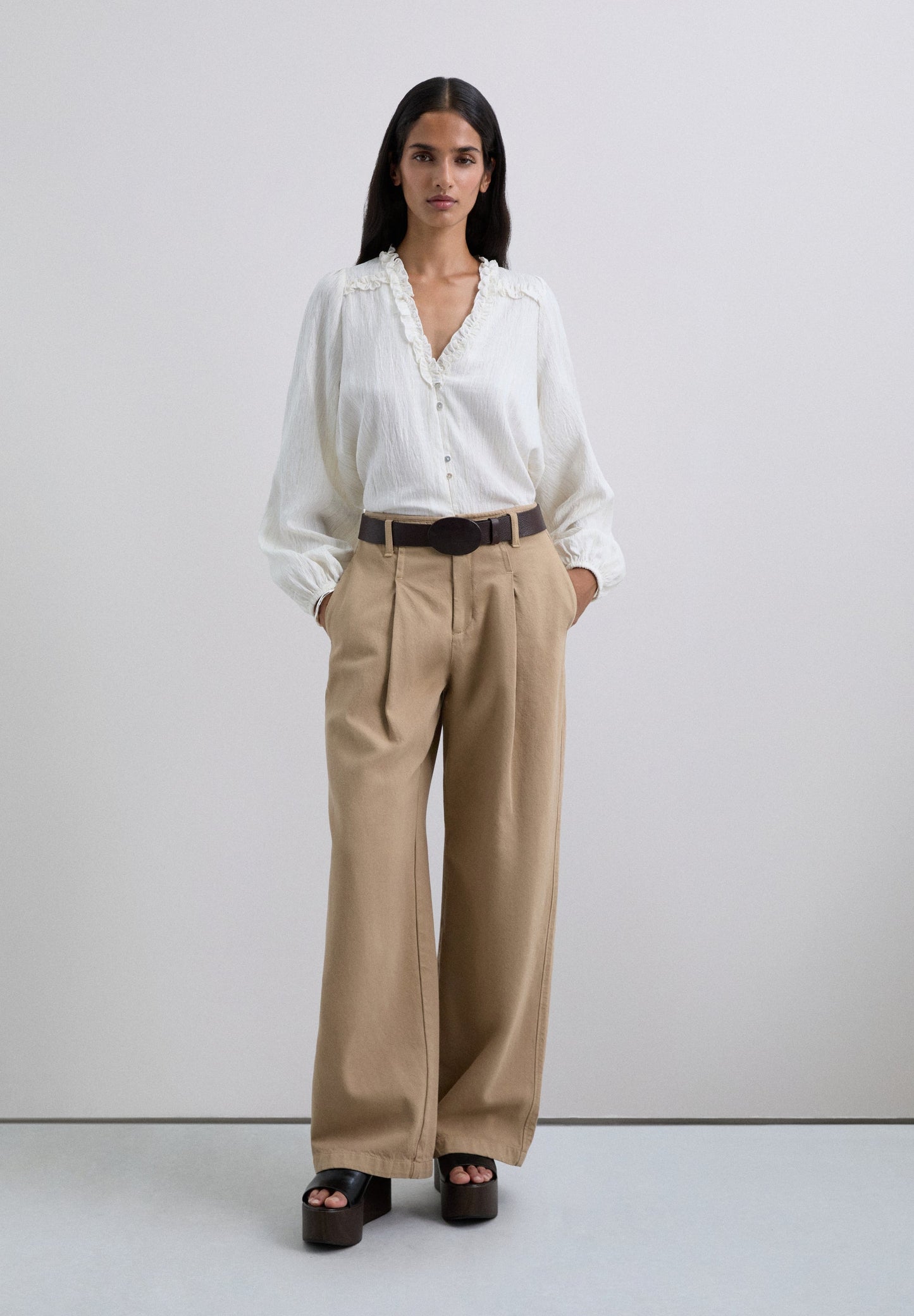 BLUSA FRUNCES HILO METALIZADO