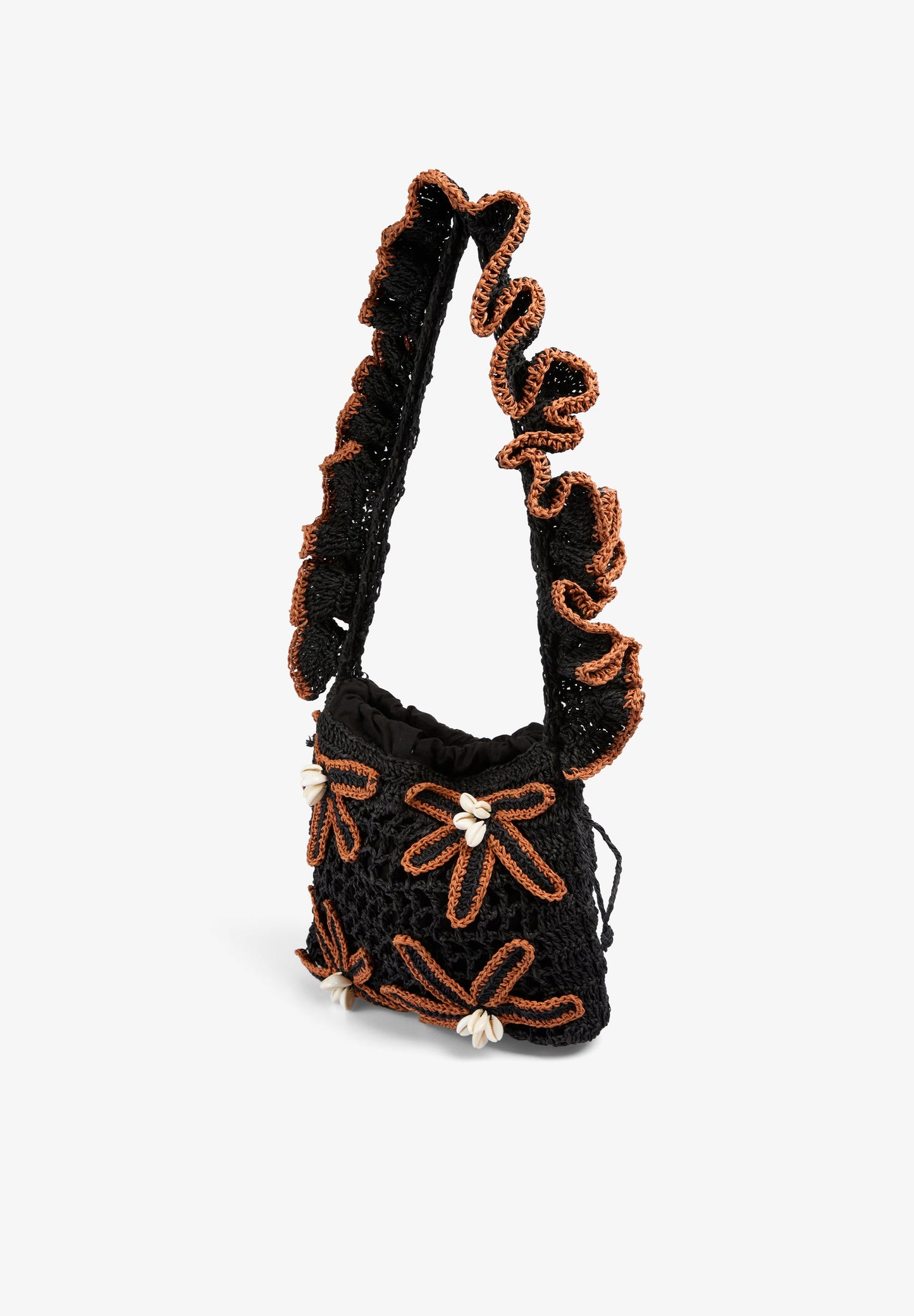 BOLSO RAFIA FLORES CONTRASTE
