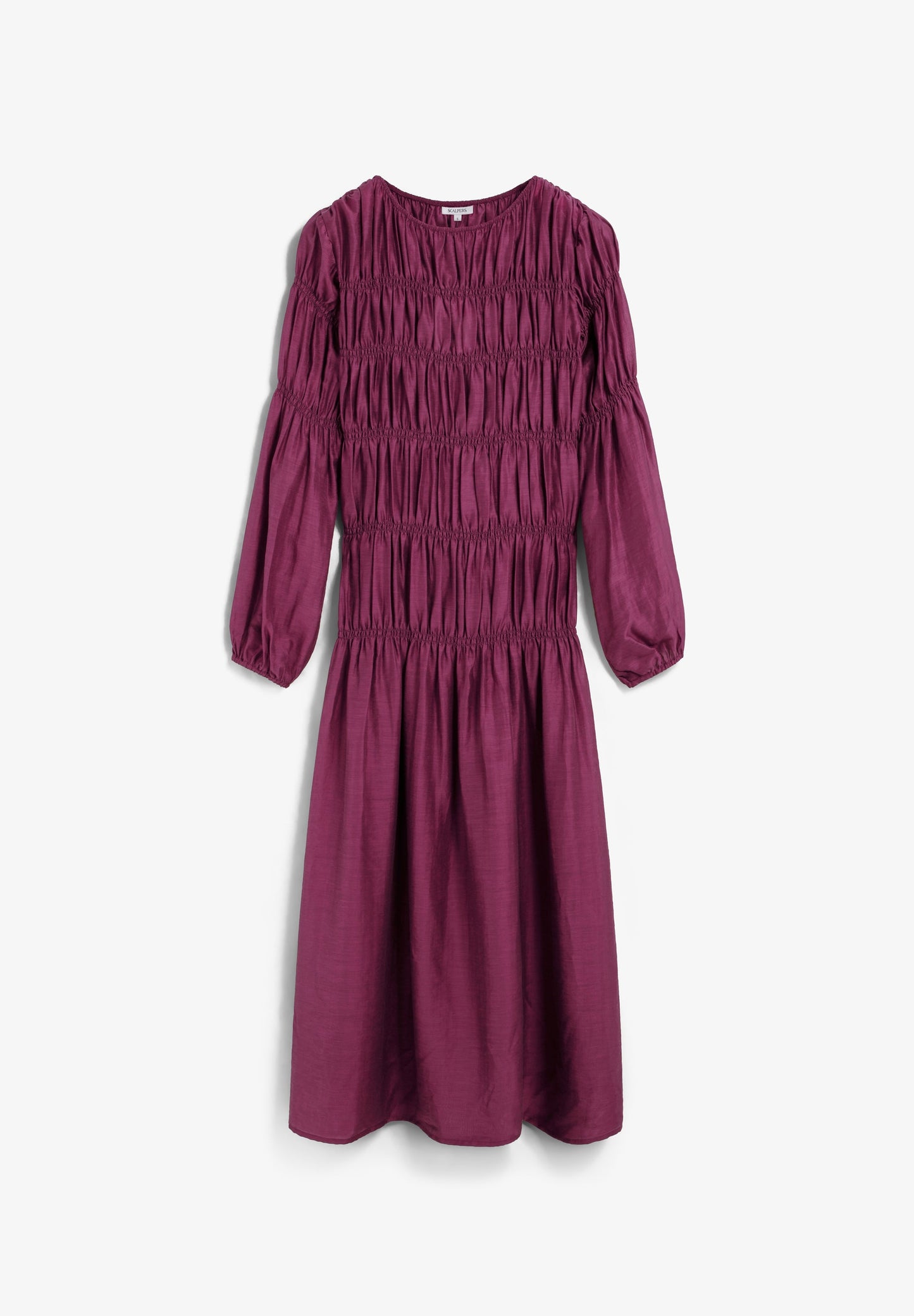 VESTIDO SMOCK MANGA ABULLONADA