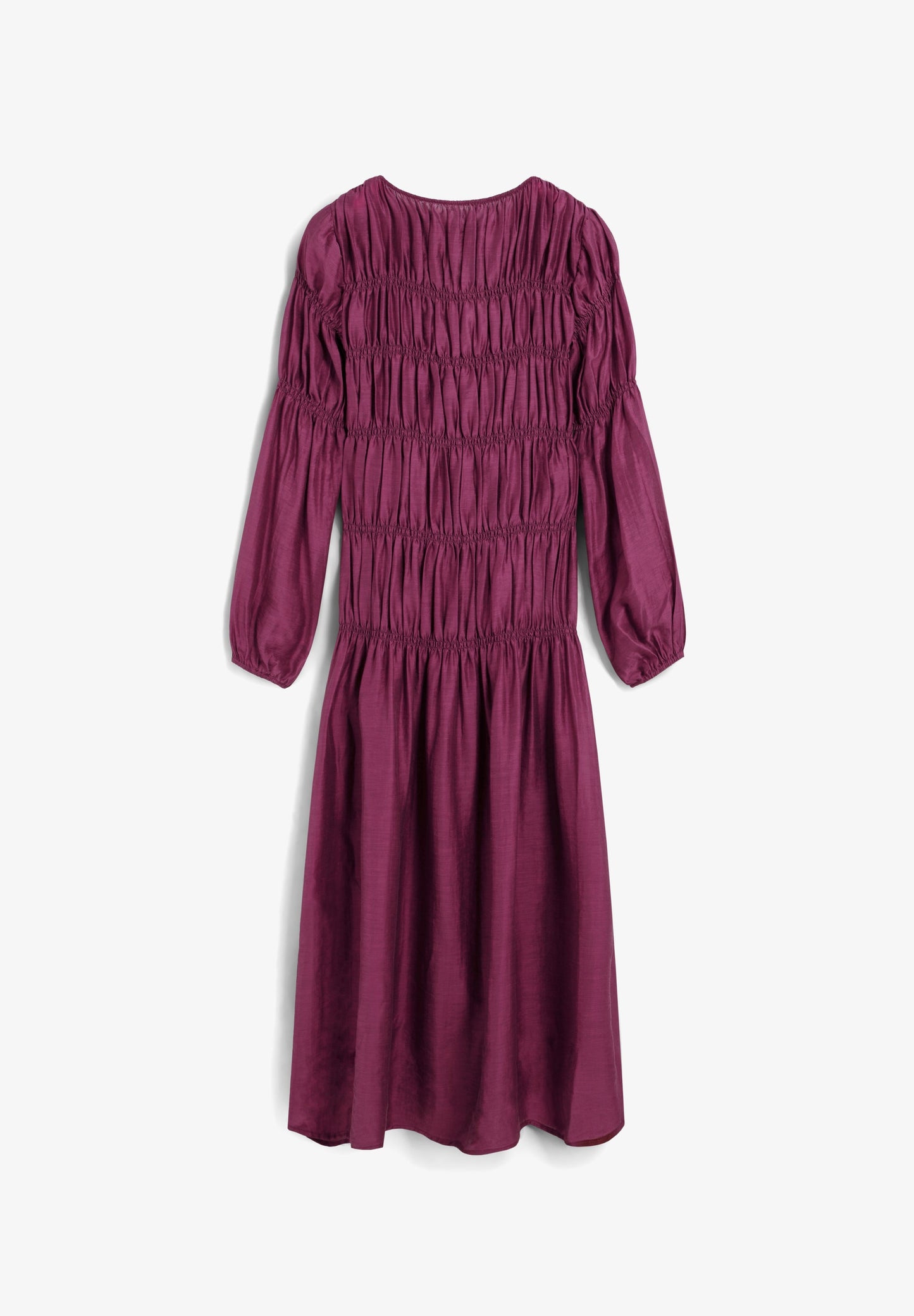 VESTIDO SMOCK MANGA ABULLONADA