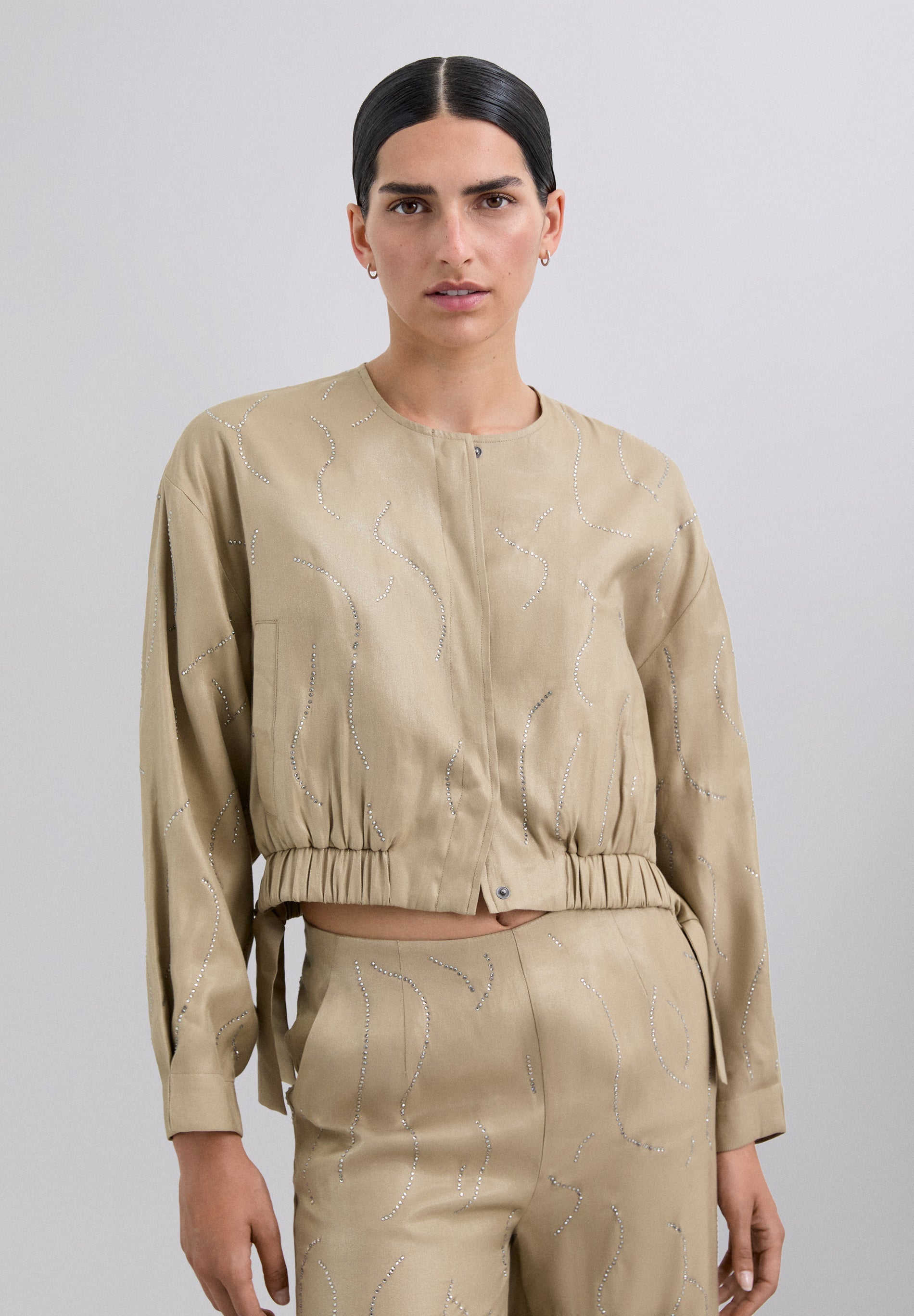 CHAQUETA BOMBER STRASS