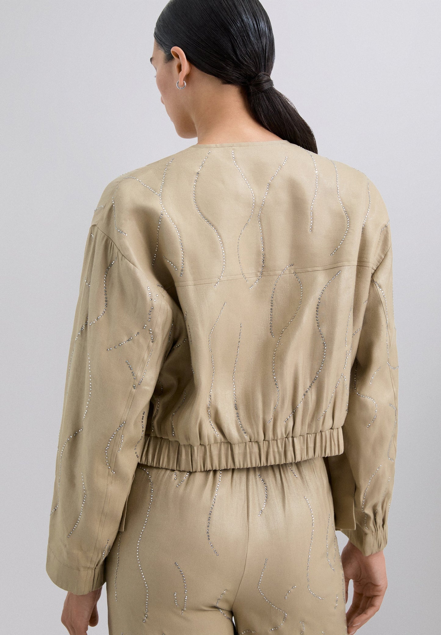 CHAQUETA BOMBER STRASS