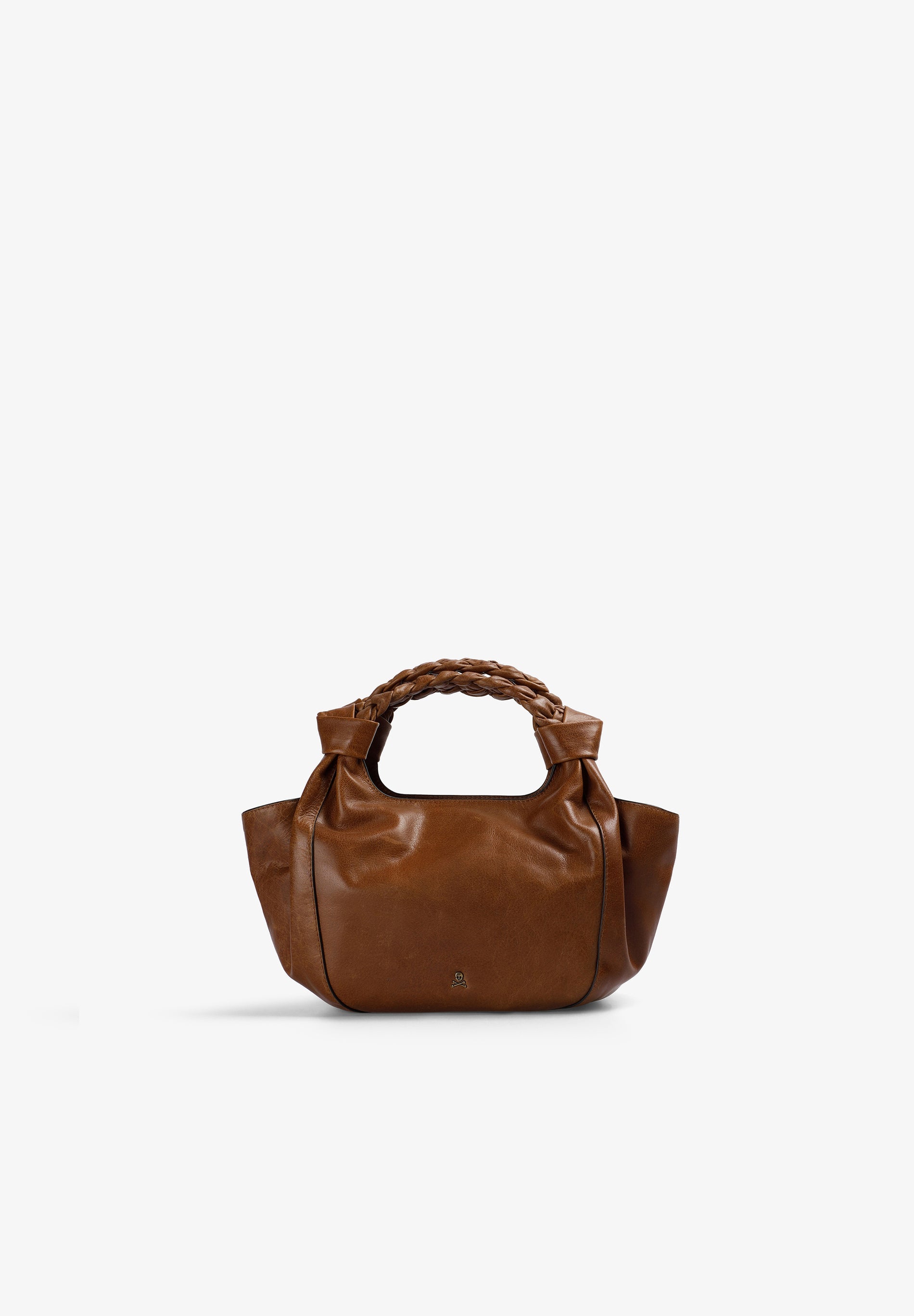 BOLSO MANO PIEL ASA TRENZADA