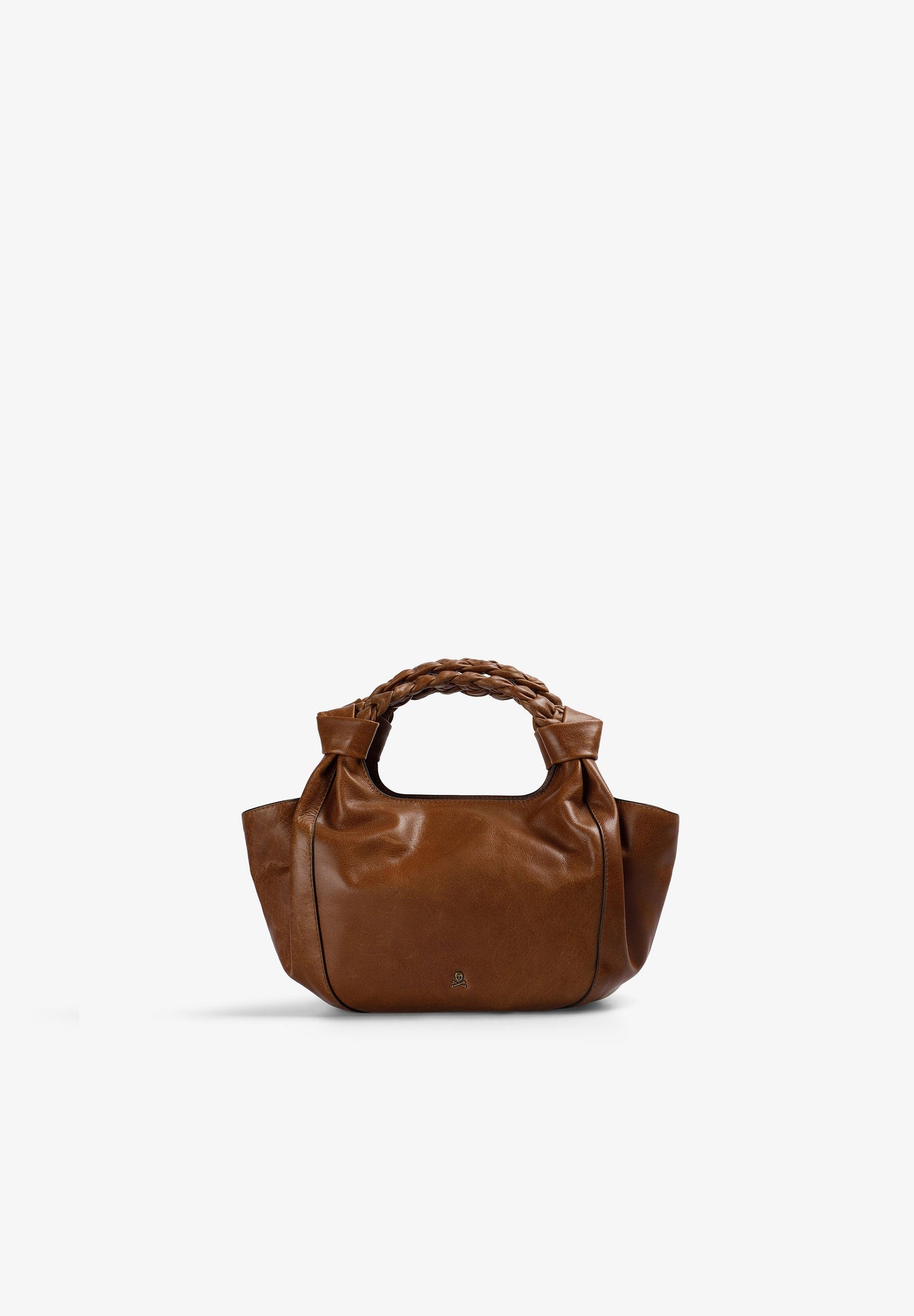 BOLSO MANO PIEL ASA TRENZADA