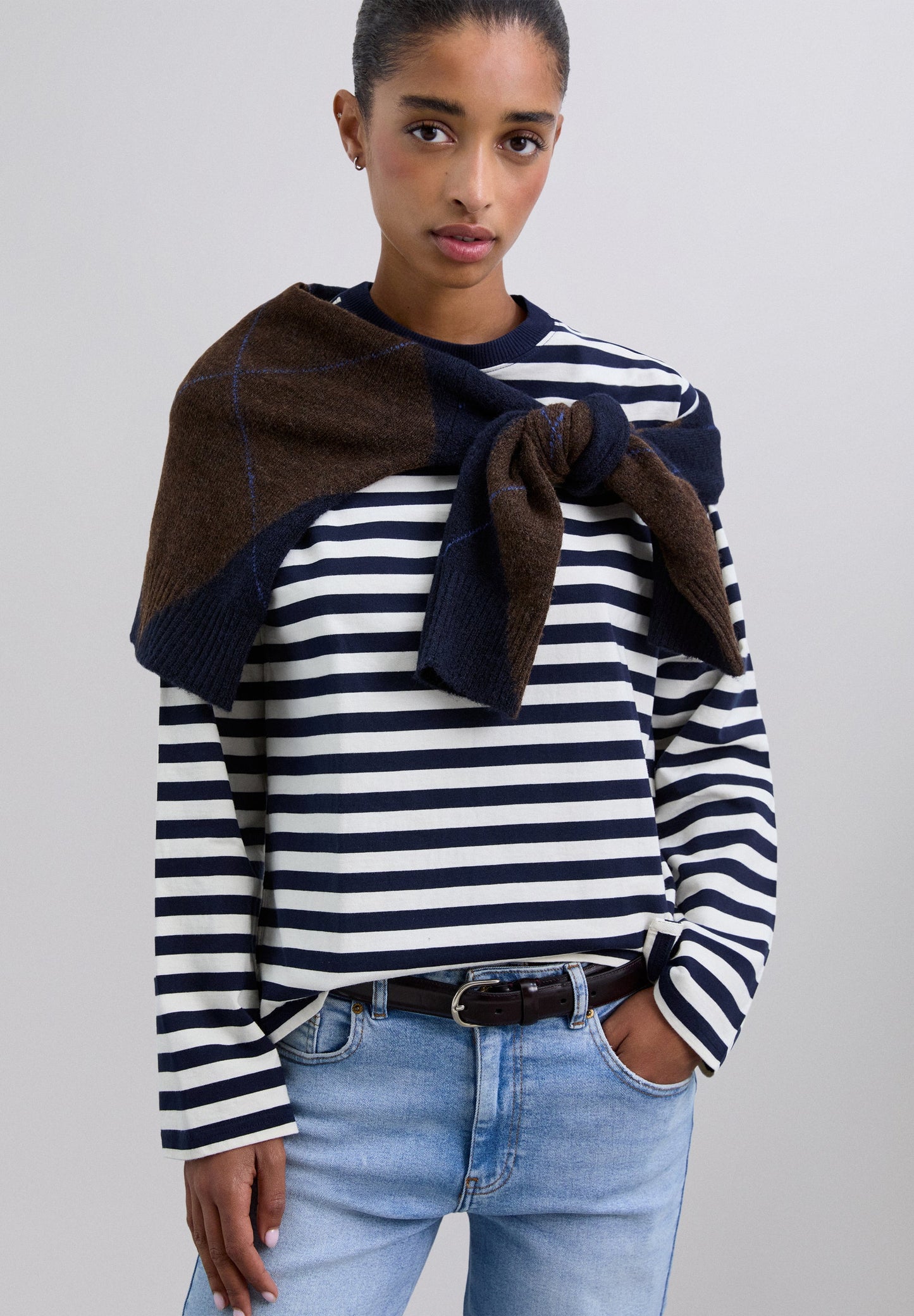 CAMISETA RAYAS MANGA LARGA