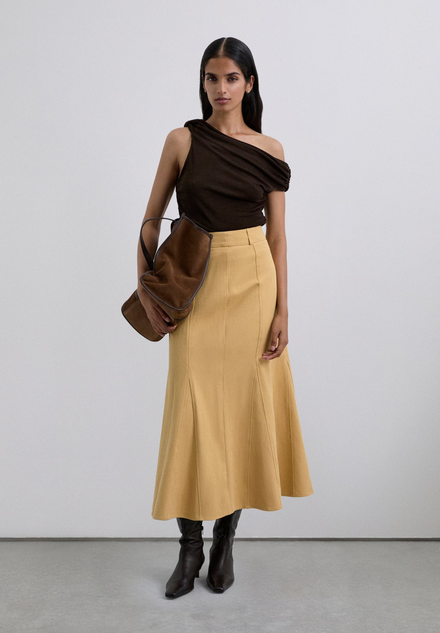 FALDA MIDI PLIEGUES
