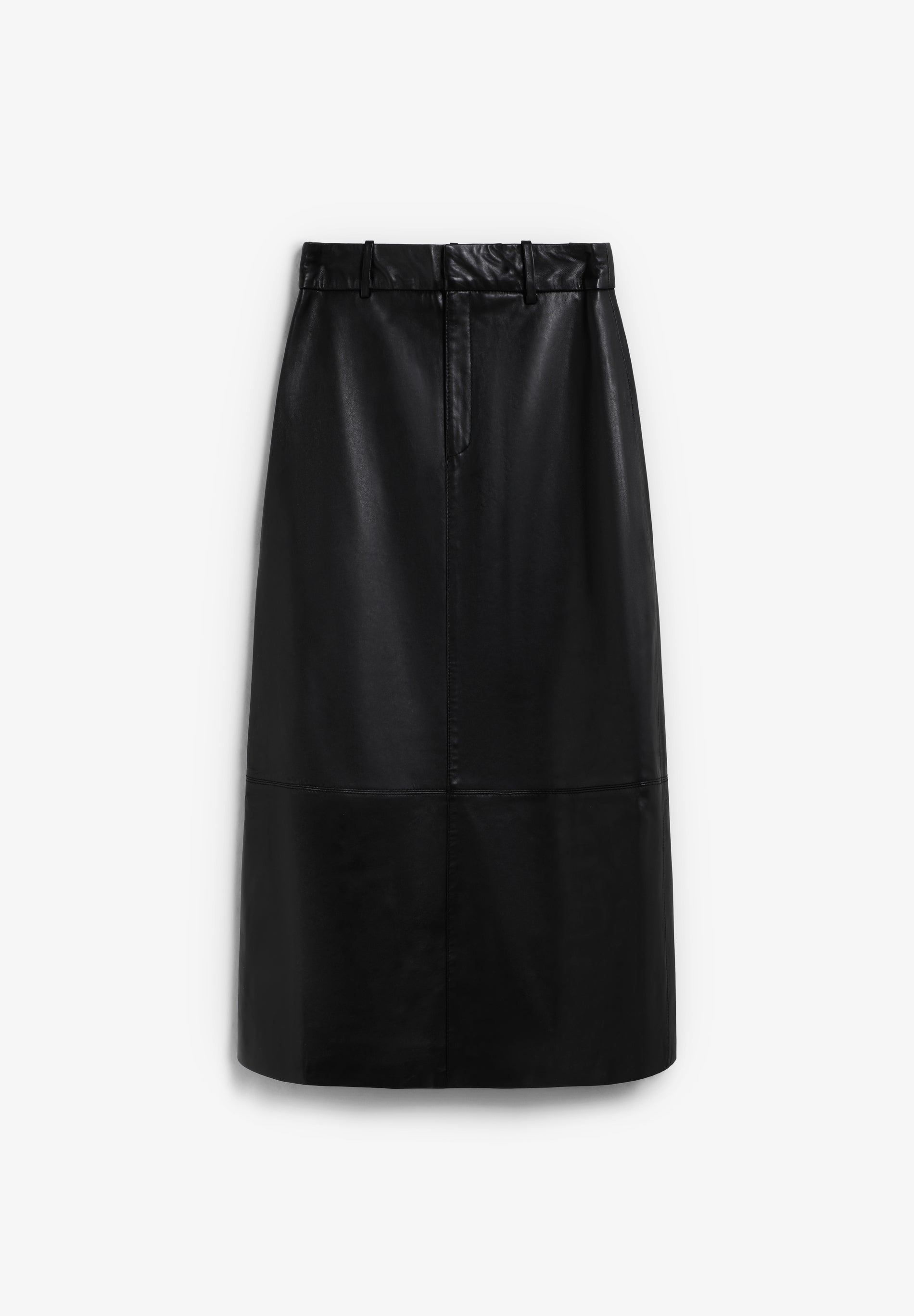 FALDA MIDI PIEL