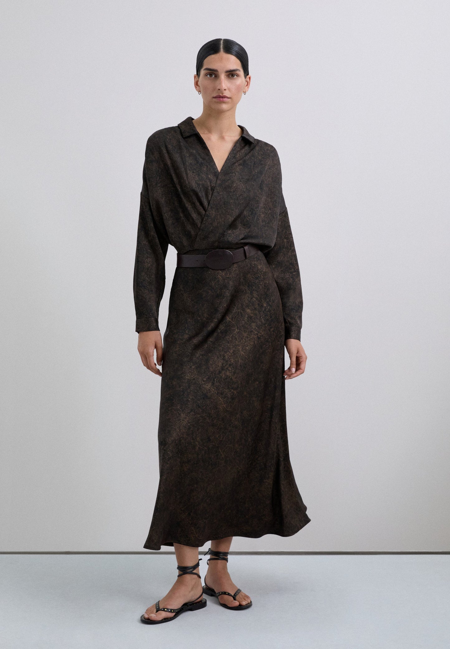 CAMISA CRUZADA ESTAMPADA