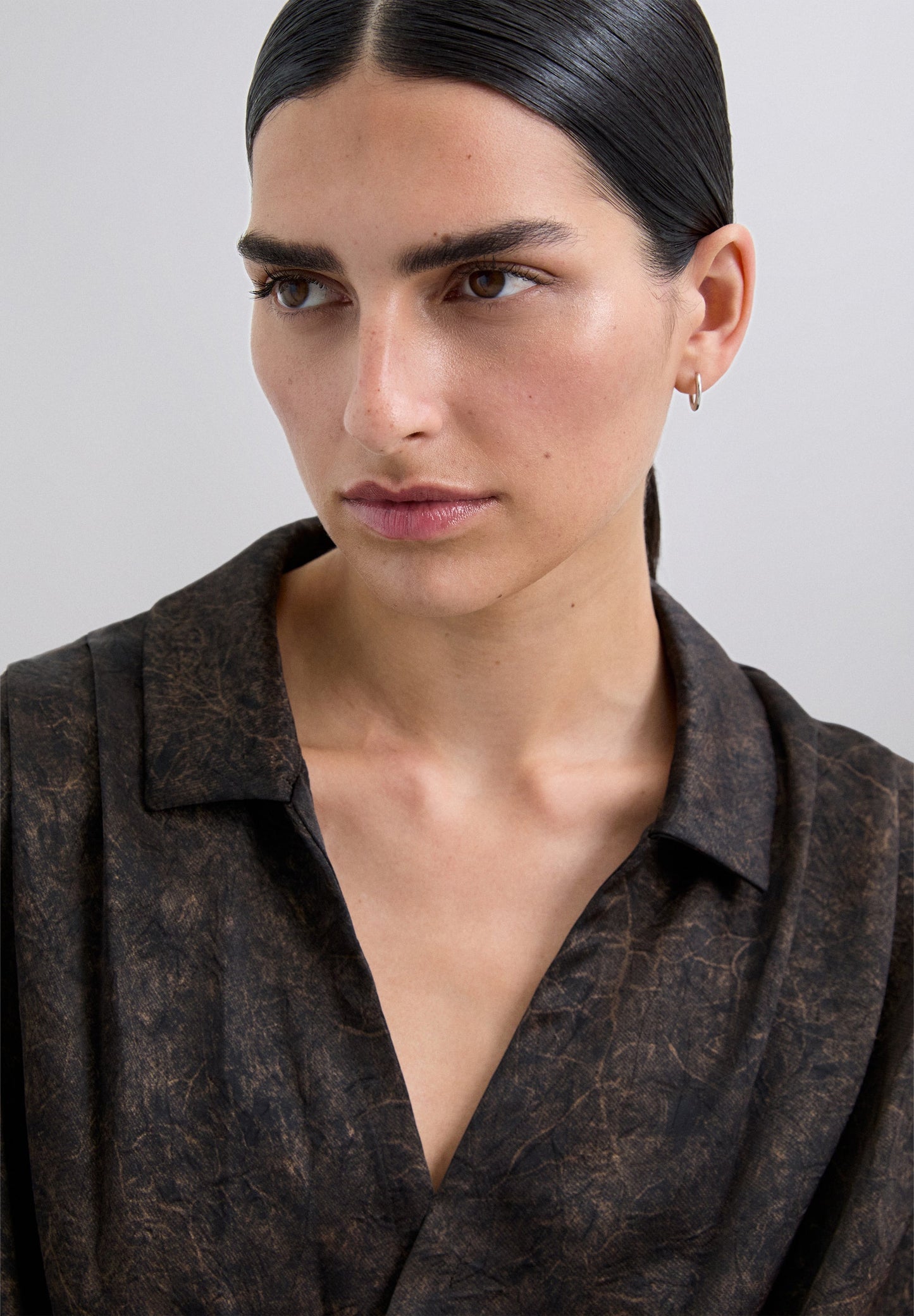 CAMISA CRUZADA ESTAMPADA