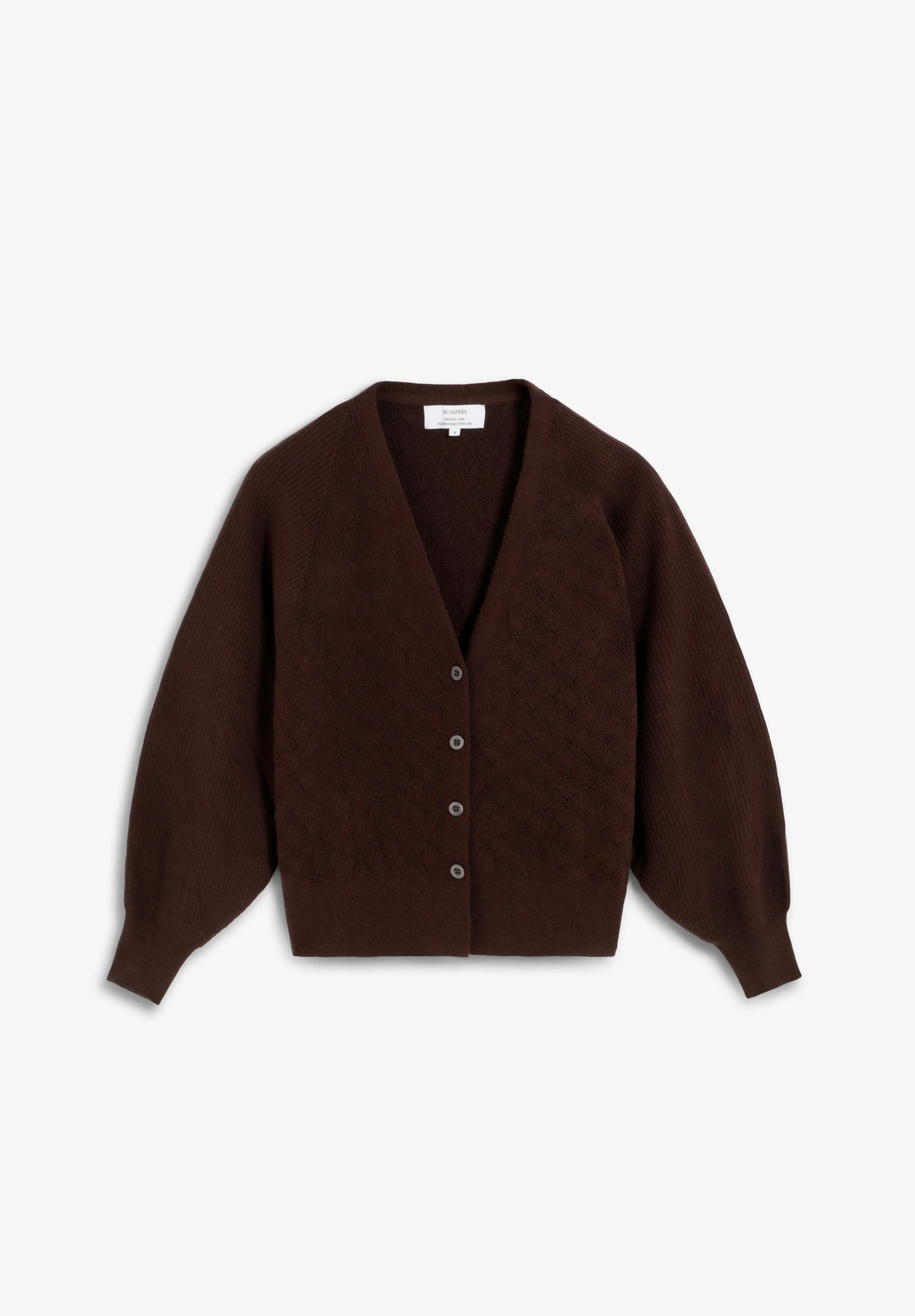 CÁRDIGAN DE PUNTO CON CUELLO EN V