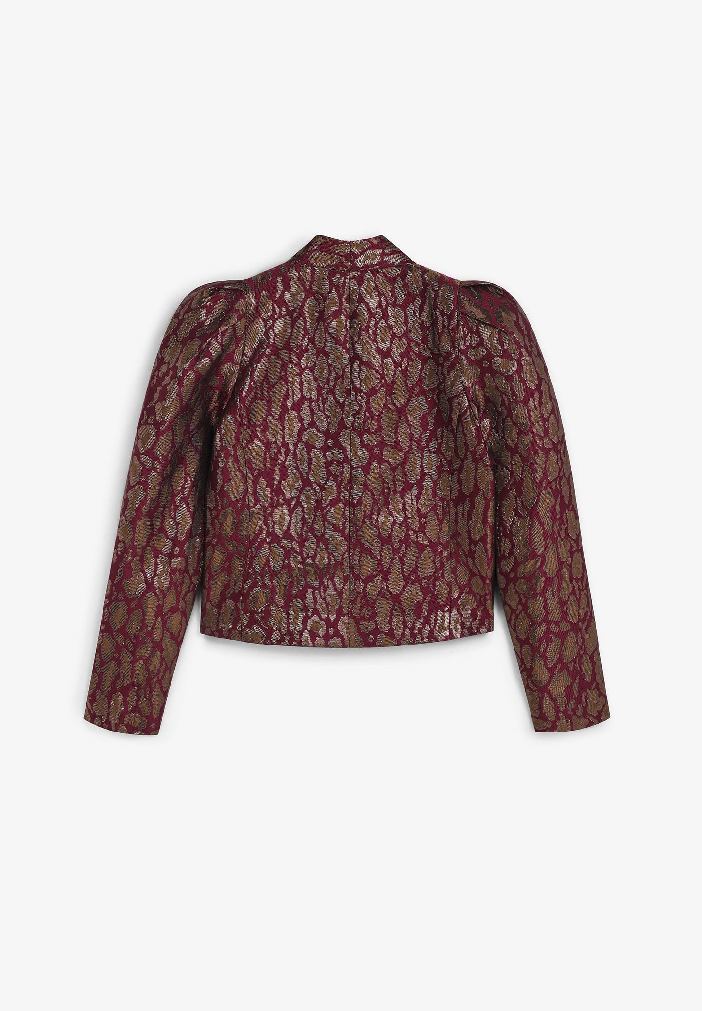 BLAZER CROPPED ANIMAL PRINT METALIZADA