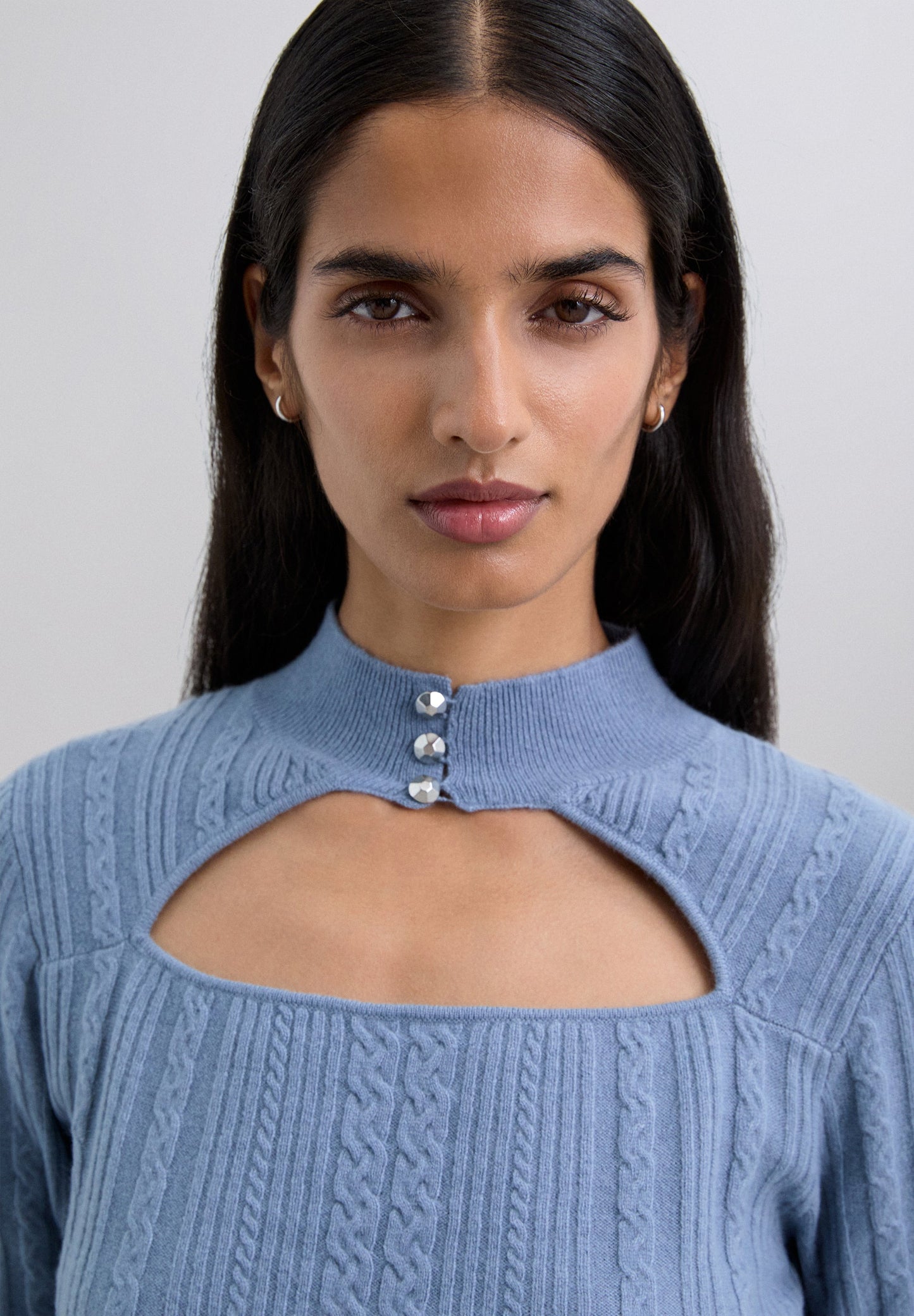 JERSEY CABLE KNIT ABERTURA