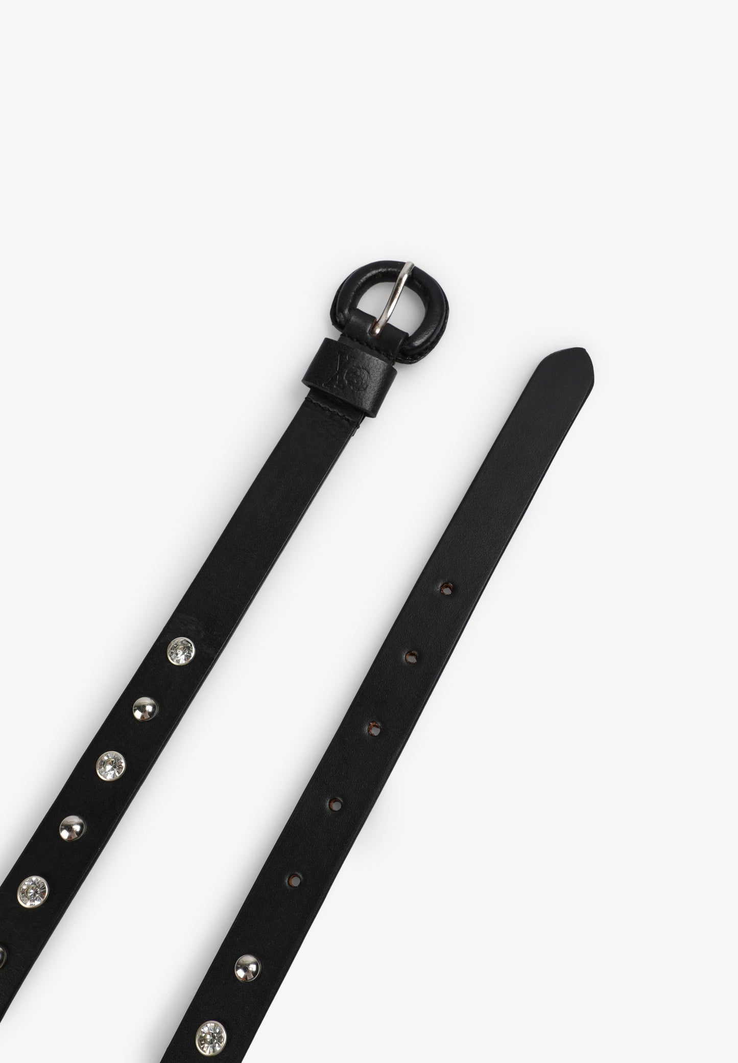 CINTURÓN PIEL STRASS Y TACHUELAS
