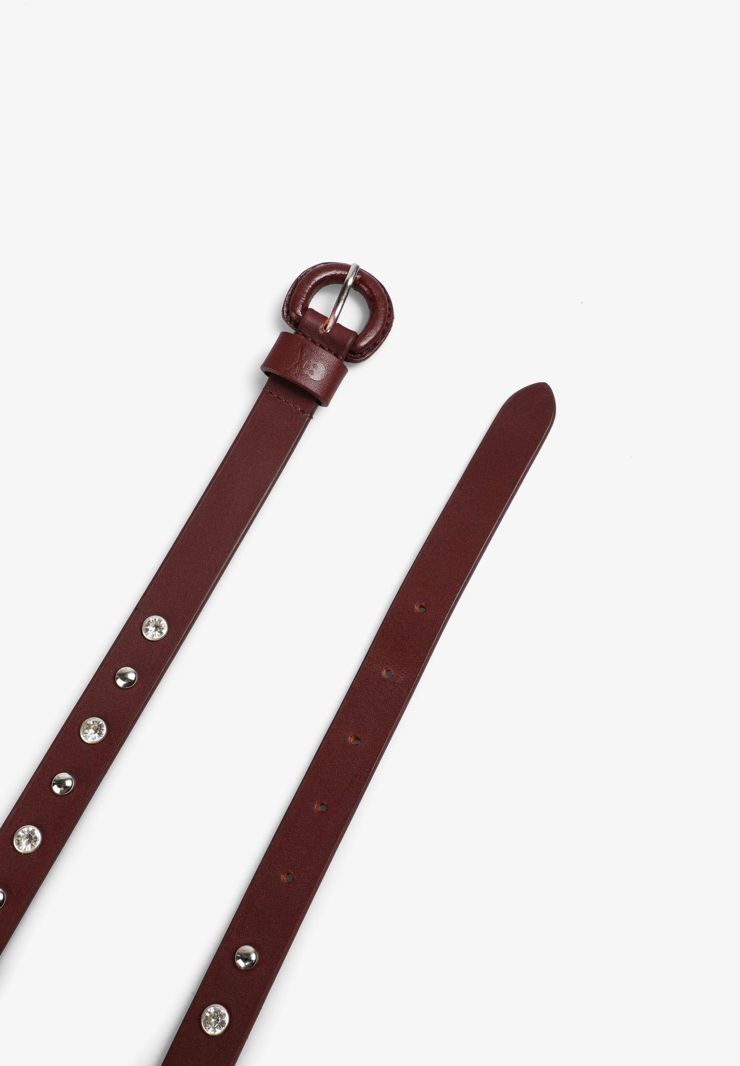 CINTURÓN PIEL STRASS Y TACHUELAS