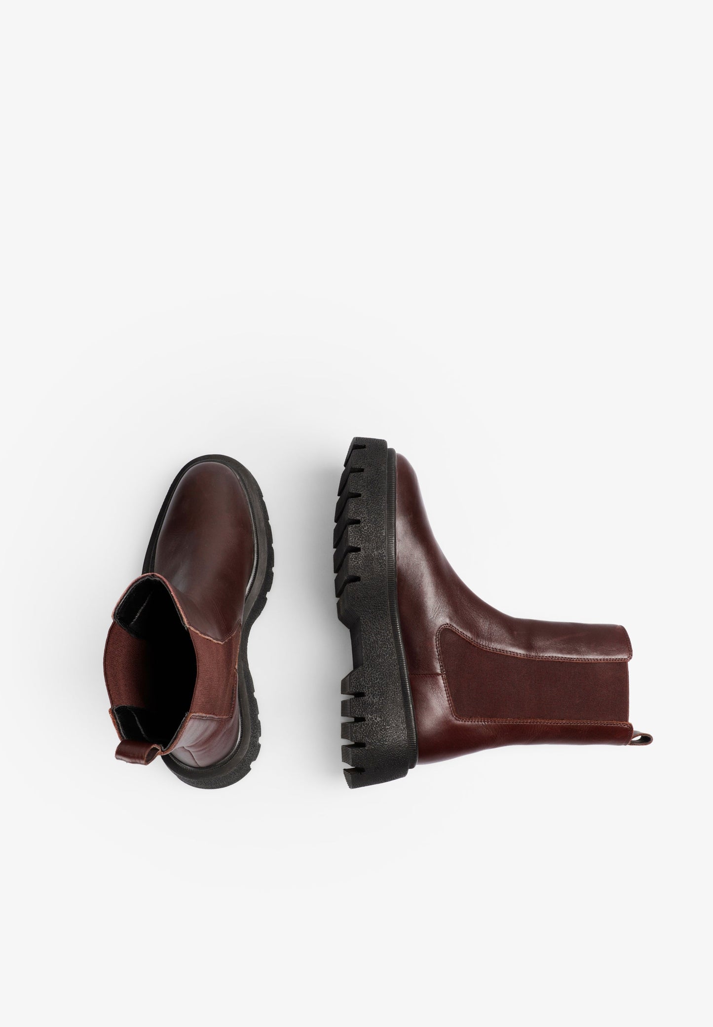 BOTAS CHELSEA PIEL BURDEOS