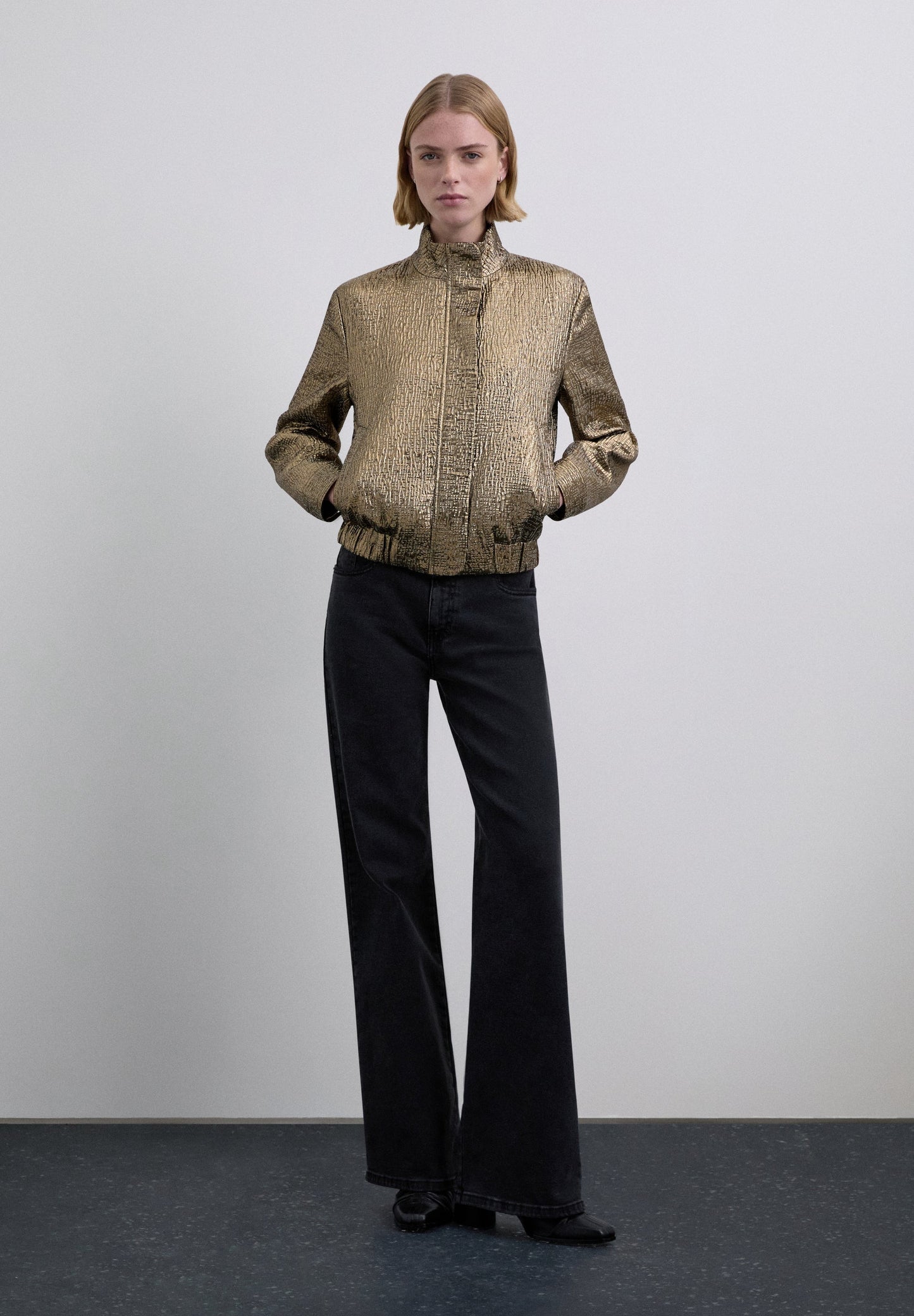 CHAQUETA BOMBER JACQUARD