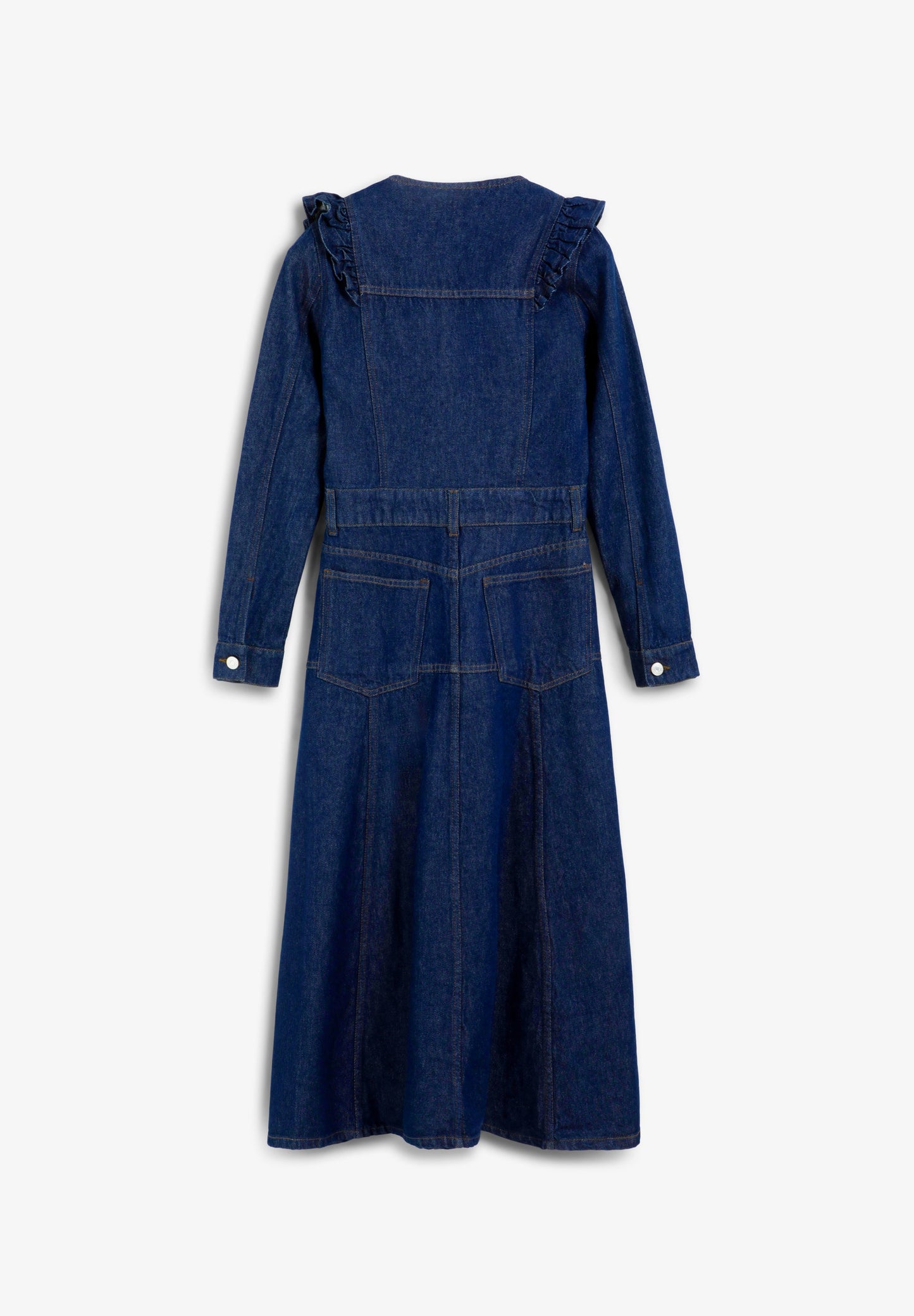 VESTIDO DENIM CON VOLANTE