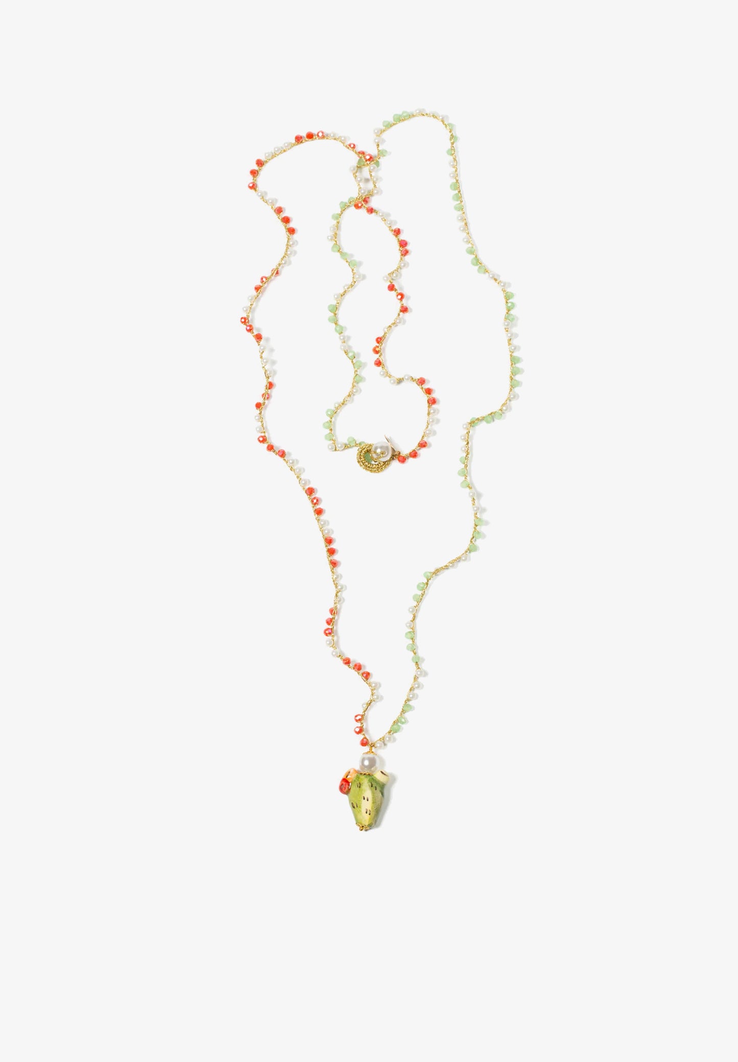 CASHFANA | COLLAR LARGO DE CERÁMICA CACTUS