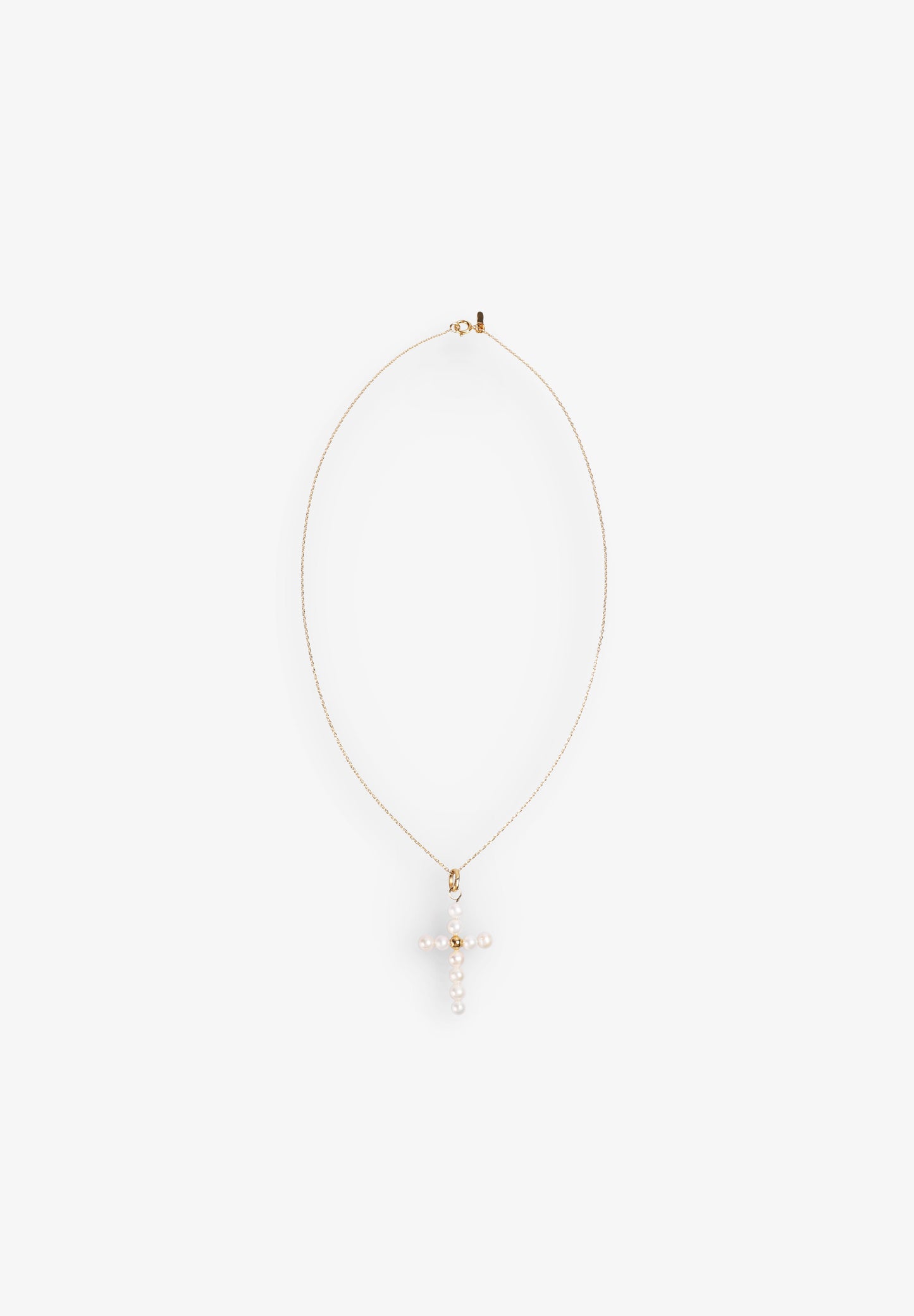 ALHAJA CULT STORE | COLLAR PEARLY CROSS CHARM