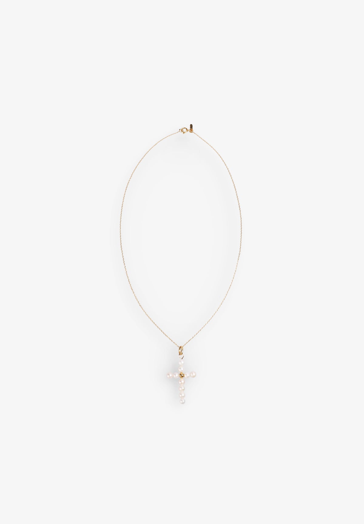 ALHAJA CULT STORE | COLLAR PEARLY CROSS CHARM