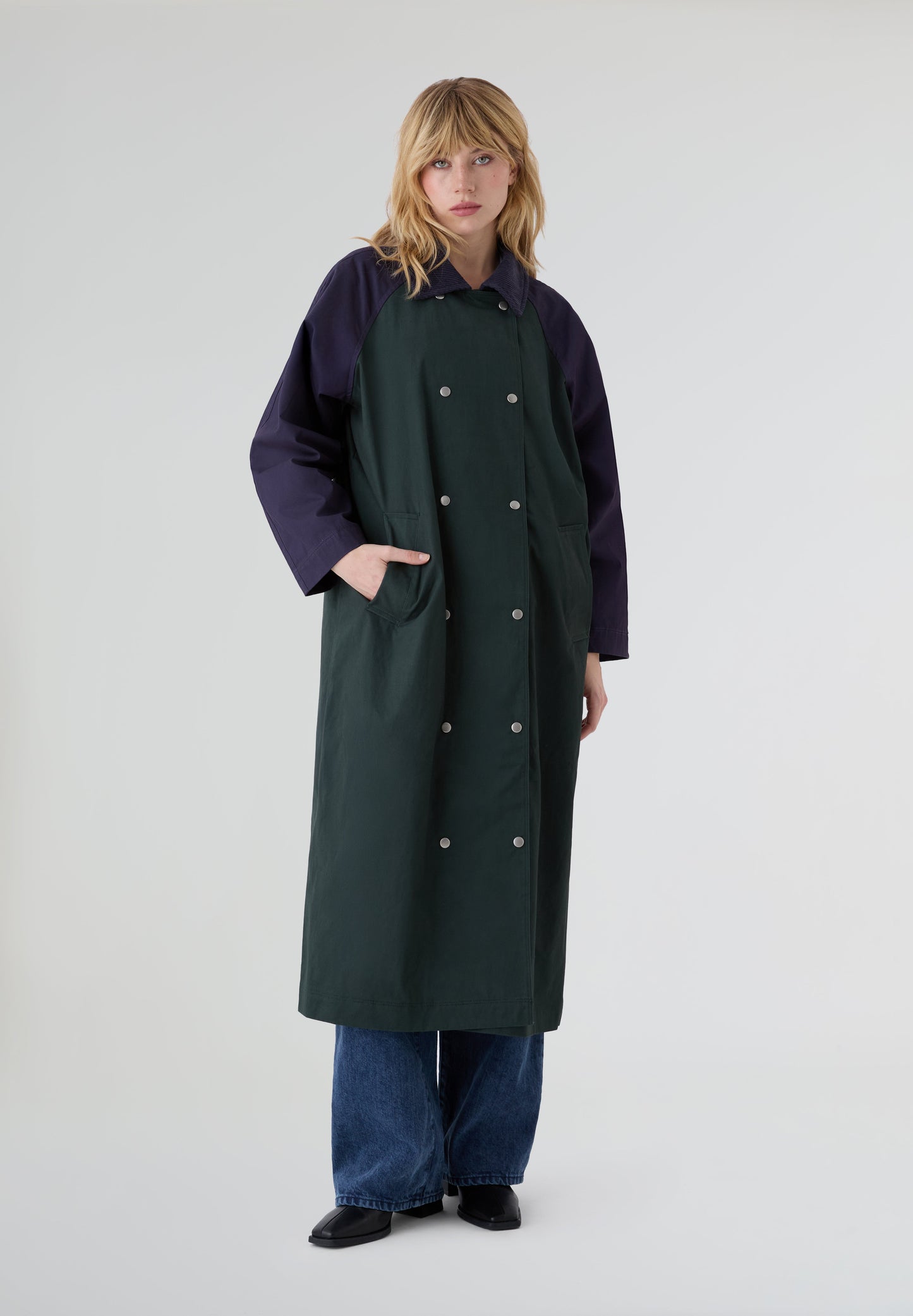 THE TINY BIG SISTER | GABARDINA COLOR BLOCKED