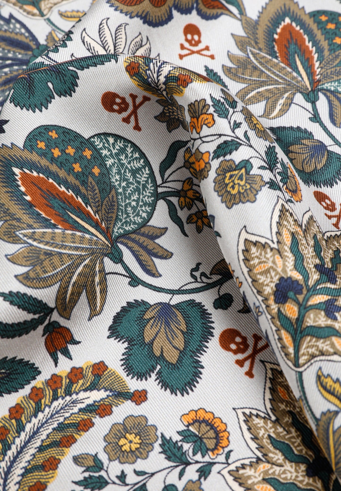 PAÑUELO SEDA ESTAMPADO FLORES