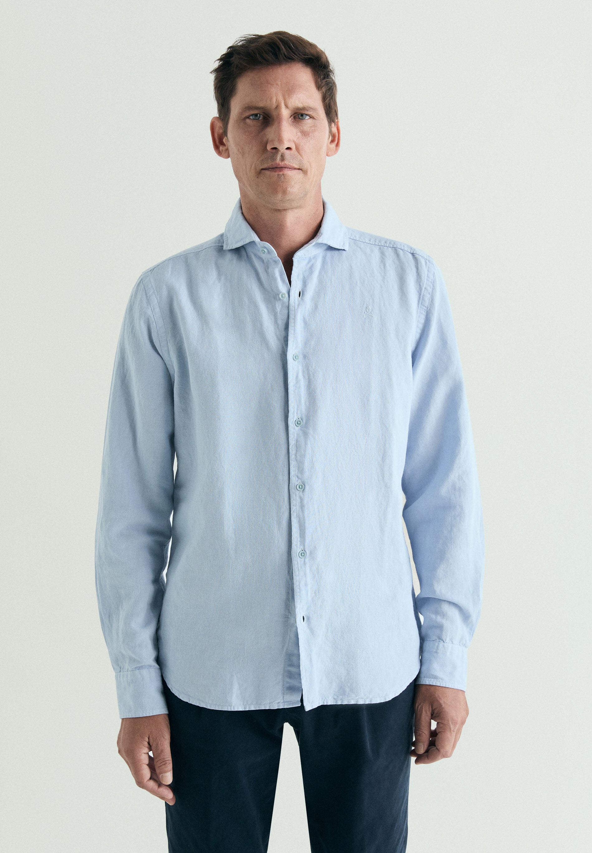CAMISA LINO CALAVERA