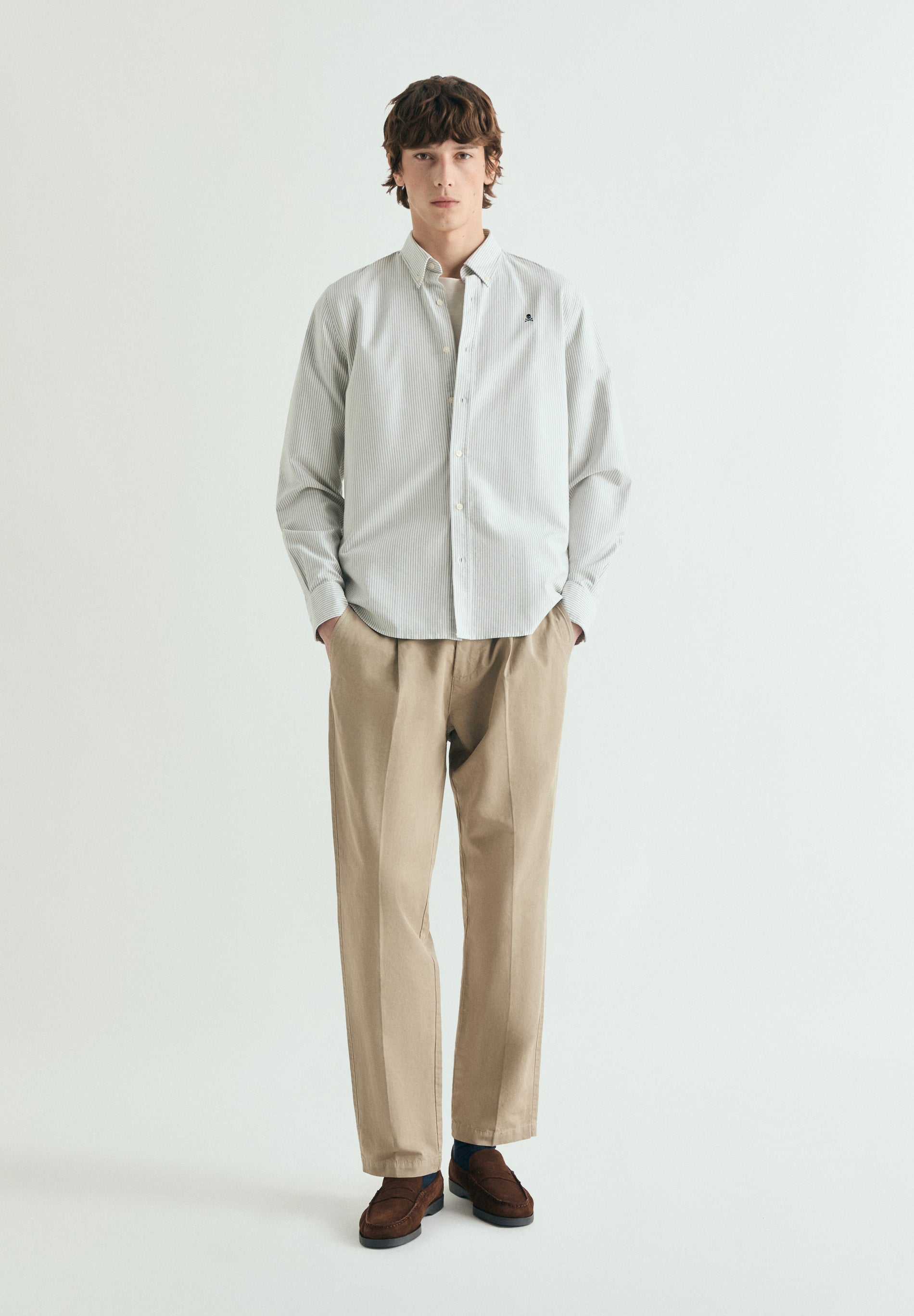CAMISA OXFORD ESTAMPADA RAYAS - Scalpers