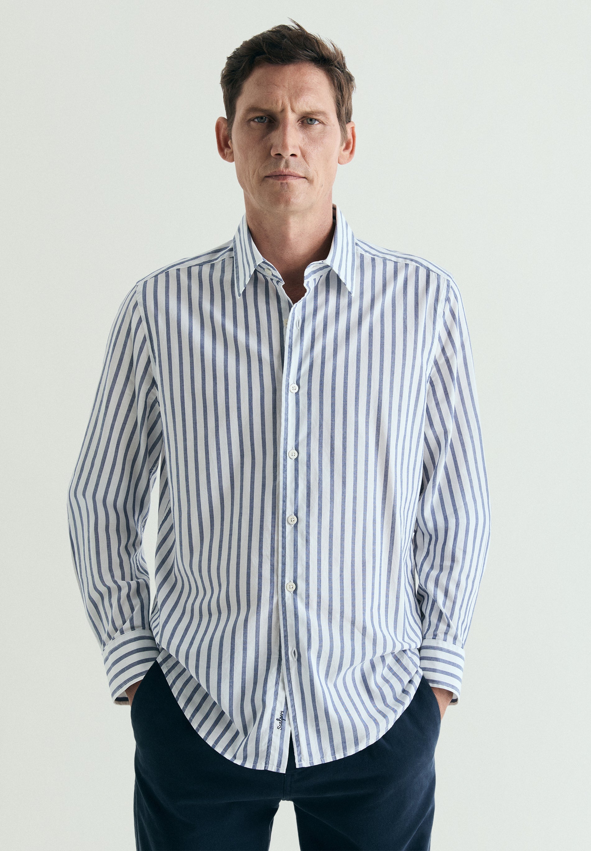 CAMISA RAYAS ALGODÓN REGULAR FIT
