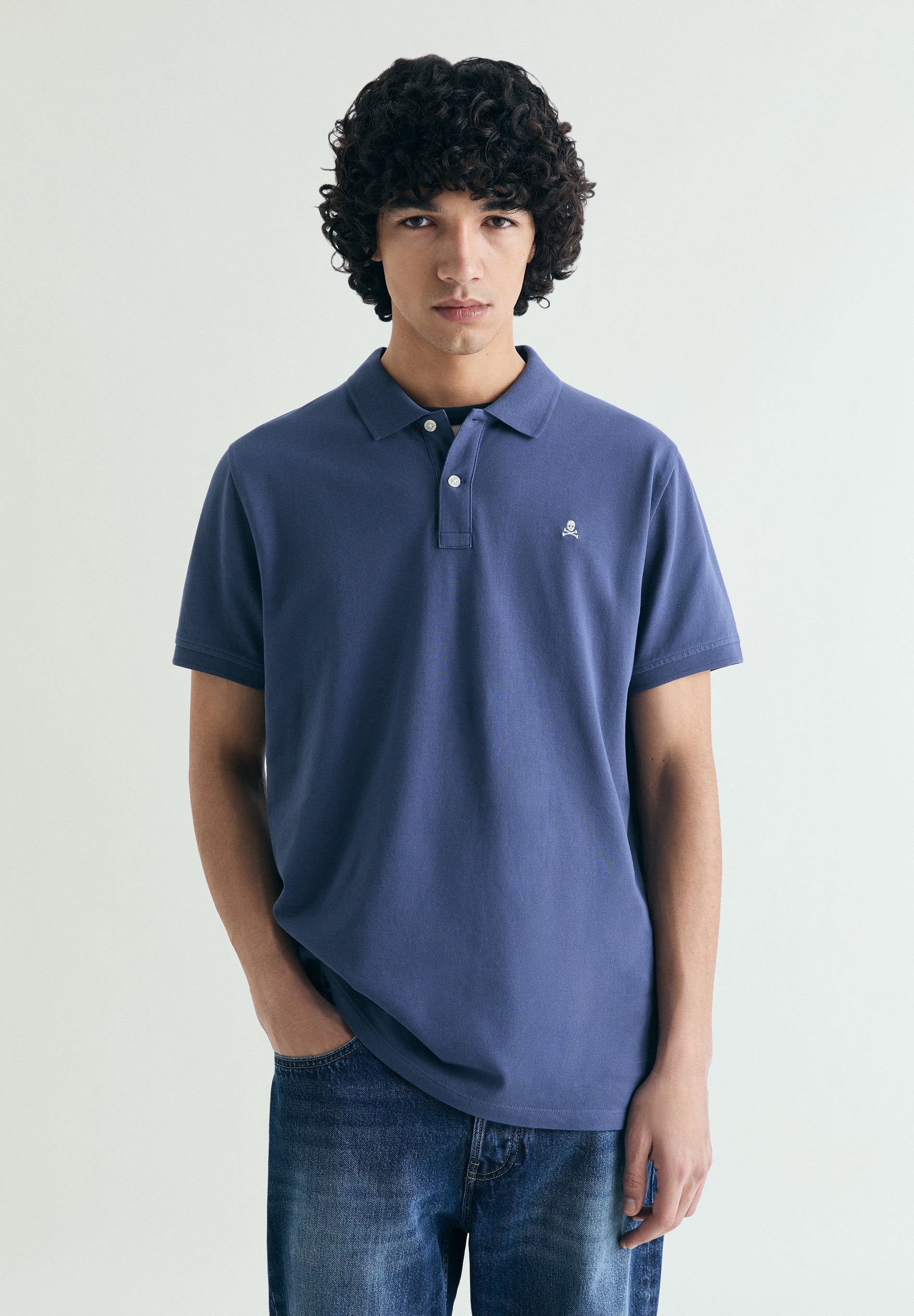 POLO PIQUÉ CALAVERA CONTRASTE