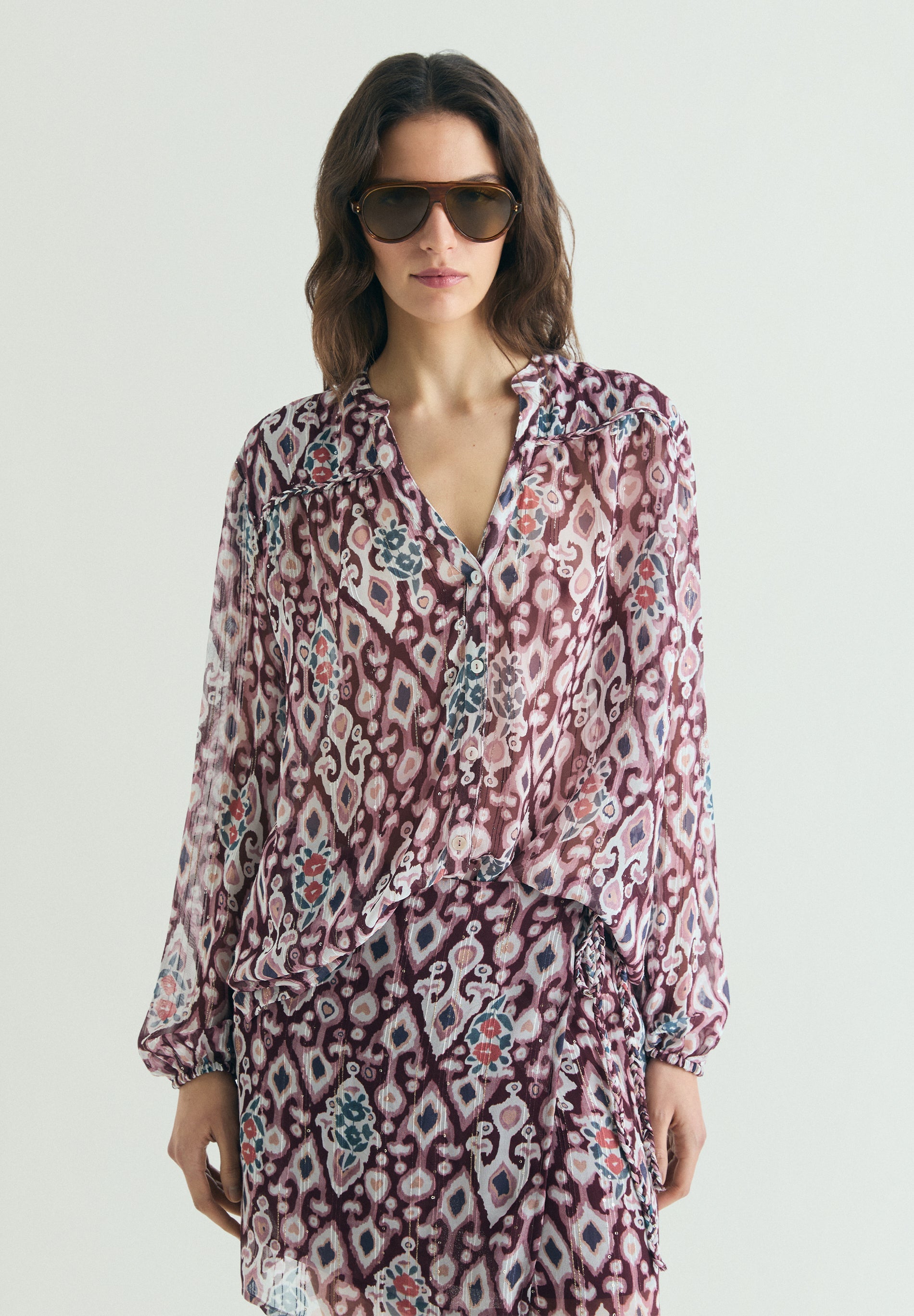 BLUSA FLUIDA ESTAMPADA
