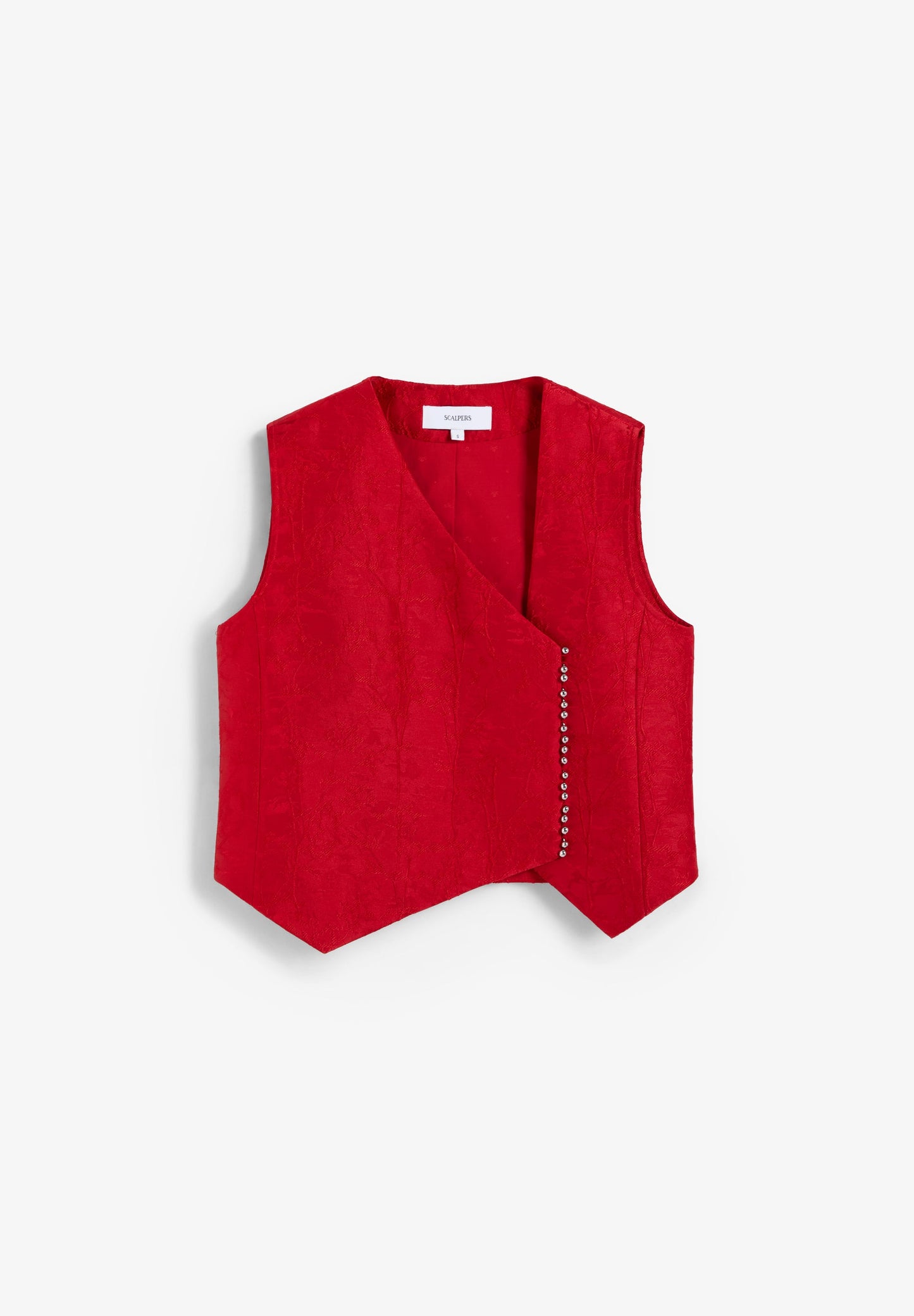 CHALECO ASIMÉTRICO BROCADO