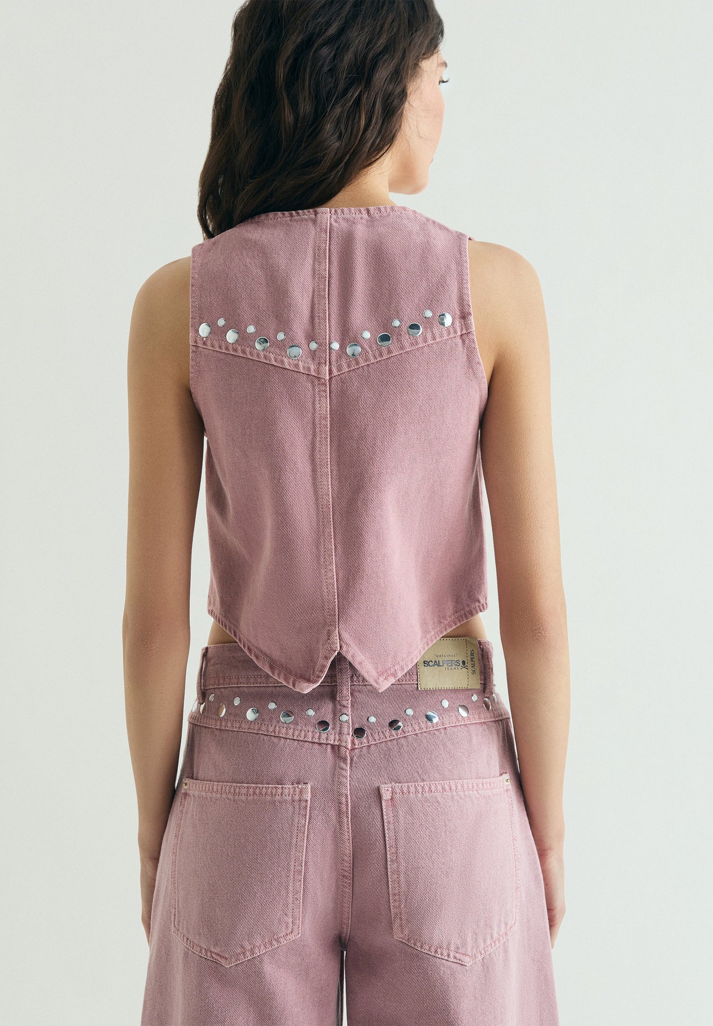 CHALECO DENIM STUDS