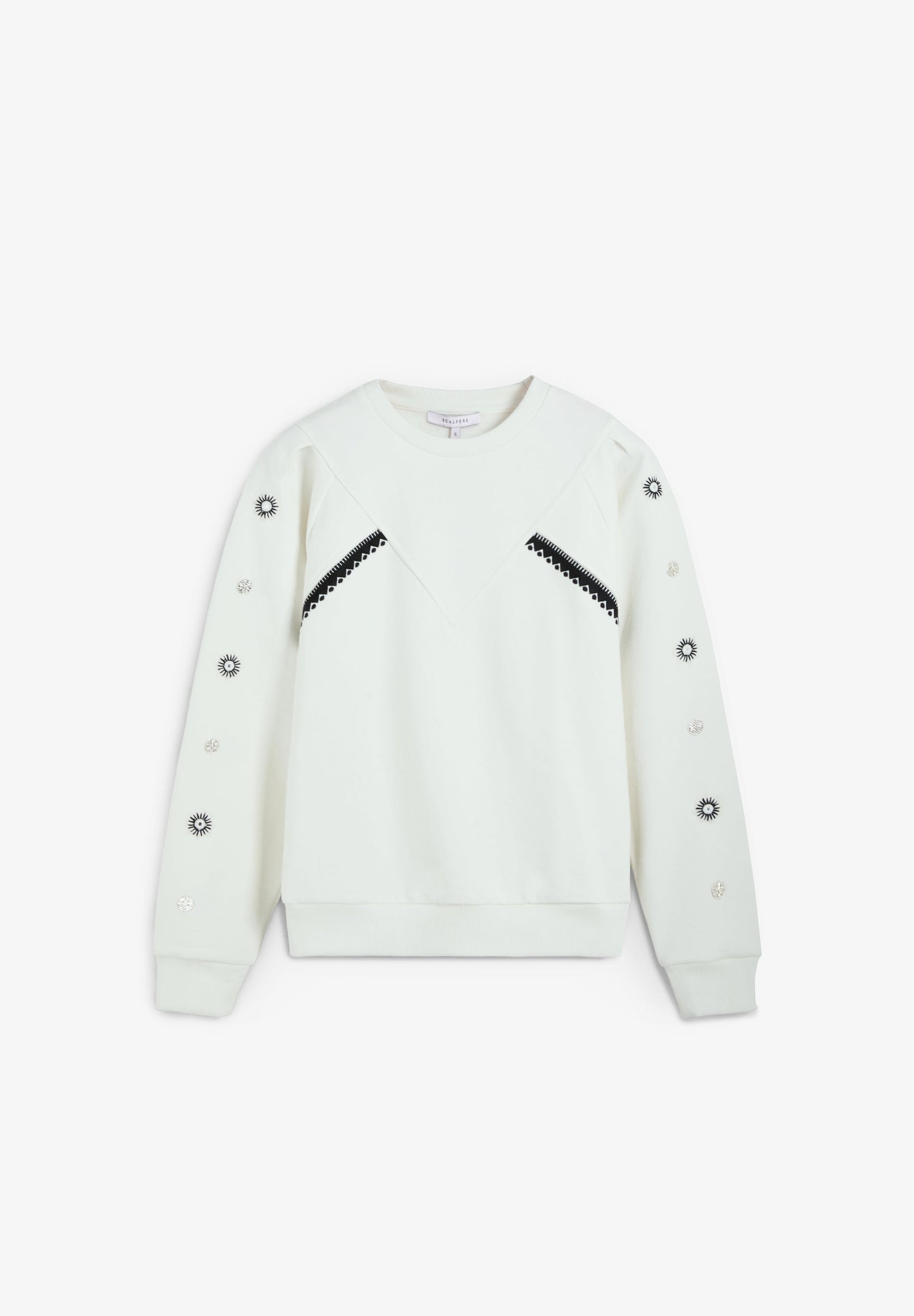 SUDADERA BORDADA CON APLIQUES