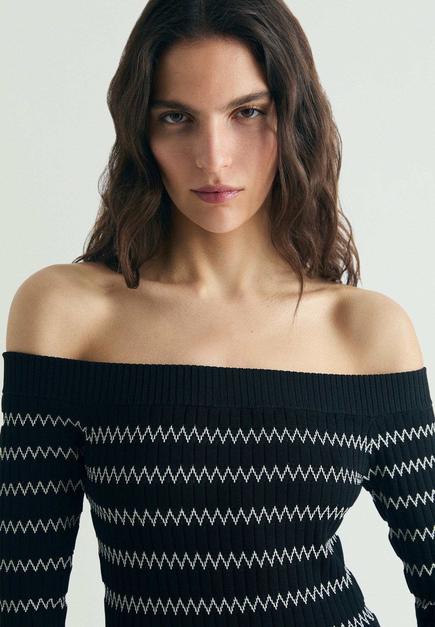 VESTIDO PUNTO ESCOTE BARDOT - Scalpers