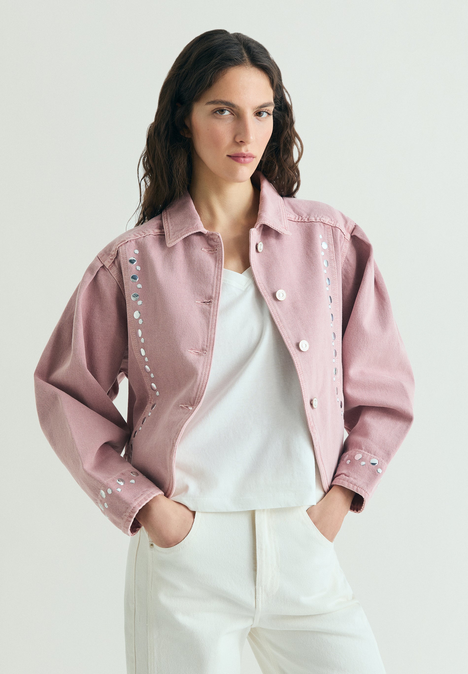 CHAQUETA DENIM STUDS