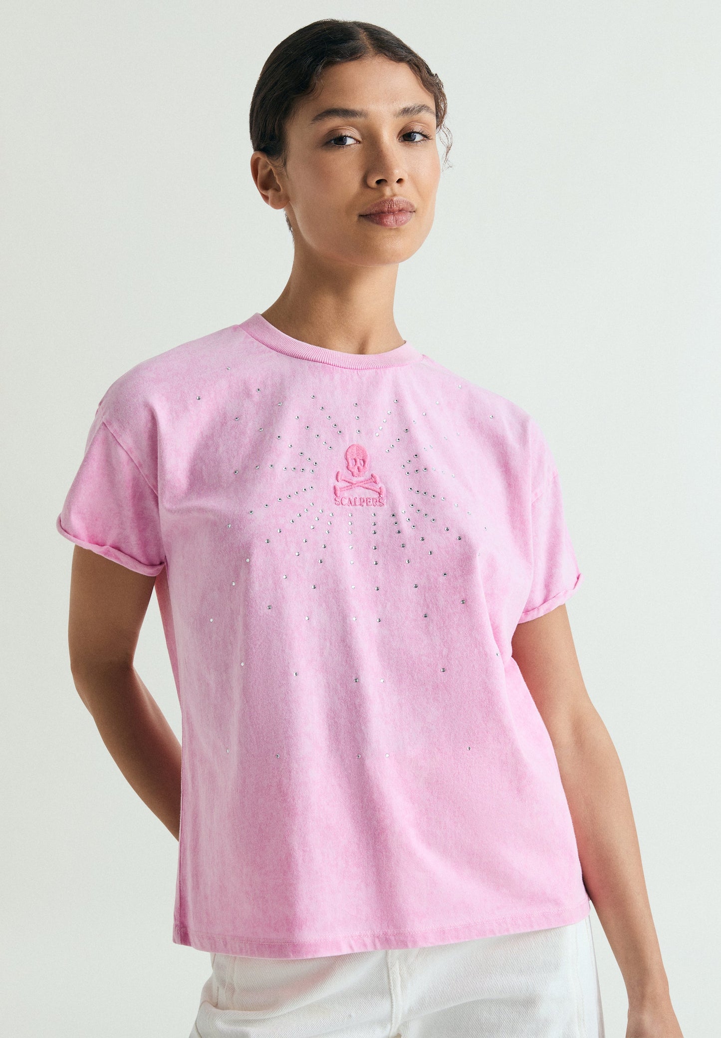 CAMISETA LAVADA STRASS