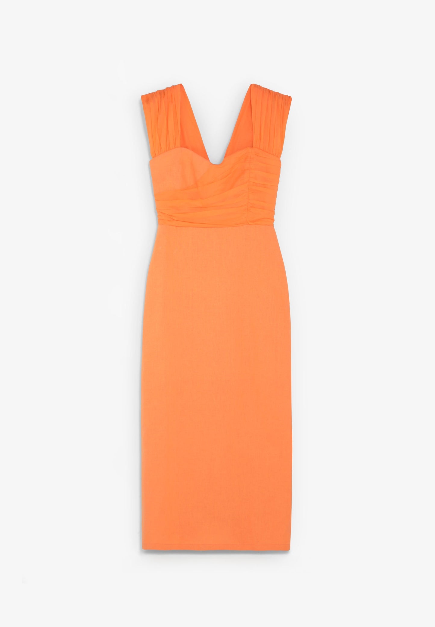 VESTIDO LINO DRAPEADO
